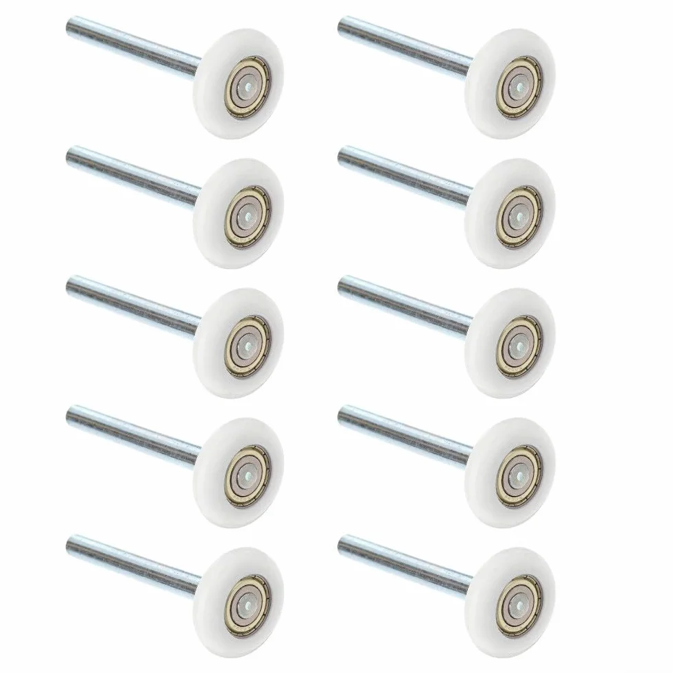 Juego de rodillos de nailon para puerta de garaje con rodamientos sellados 6200ZZ compatibles con la mayoría de conjuntos de puertas residenciales estándar (6200 46 x 120)