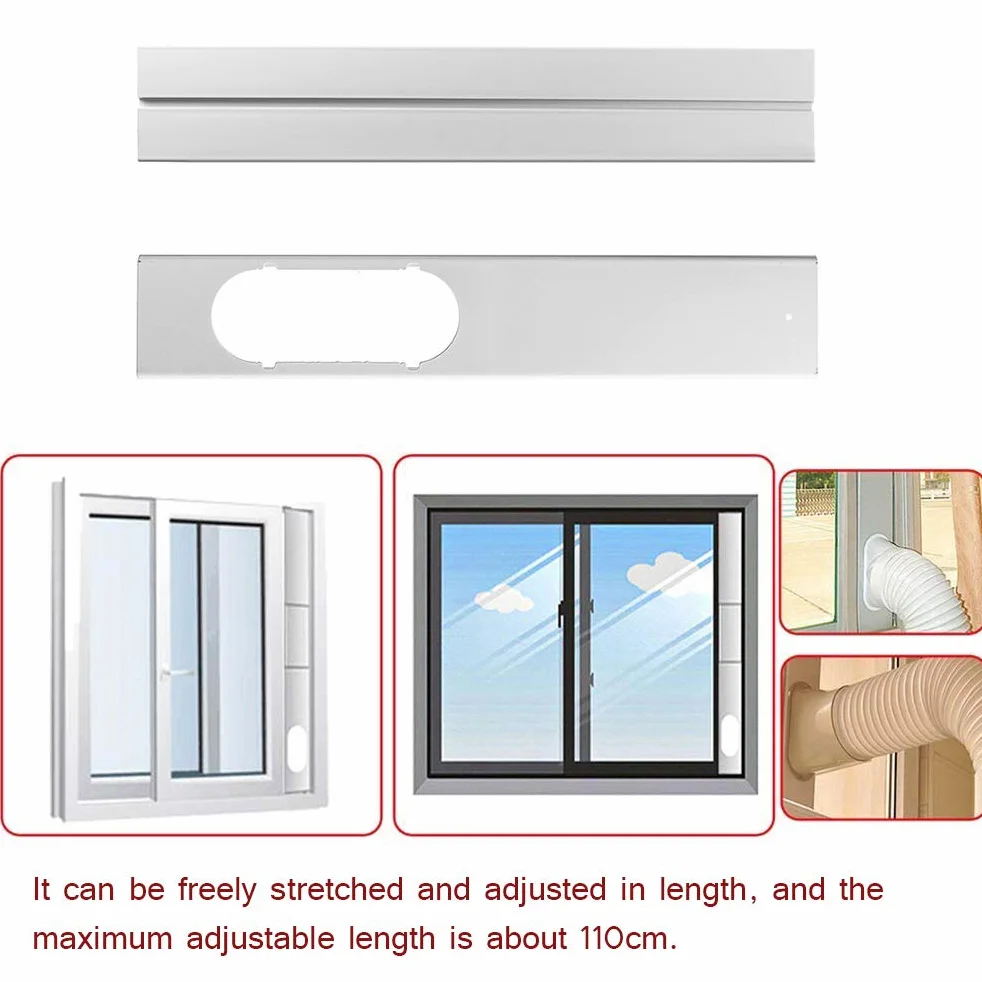Kit de Ventana de CA Portátil, Kit de Ventilación de Aire Acondicionado Portátil, para Manguera de Escape de Aire Acondicionado, Ajustable (A)