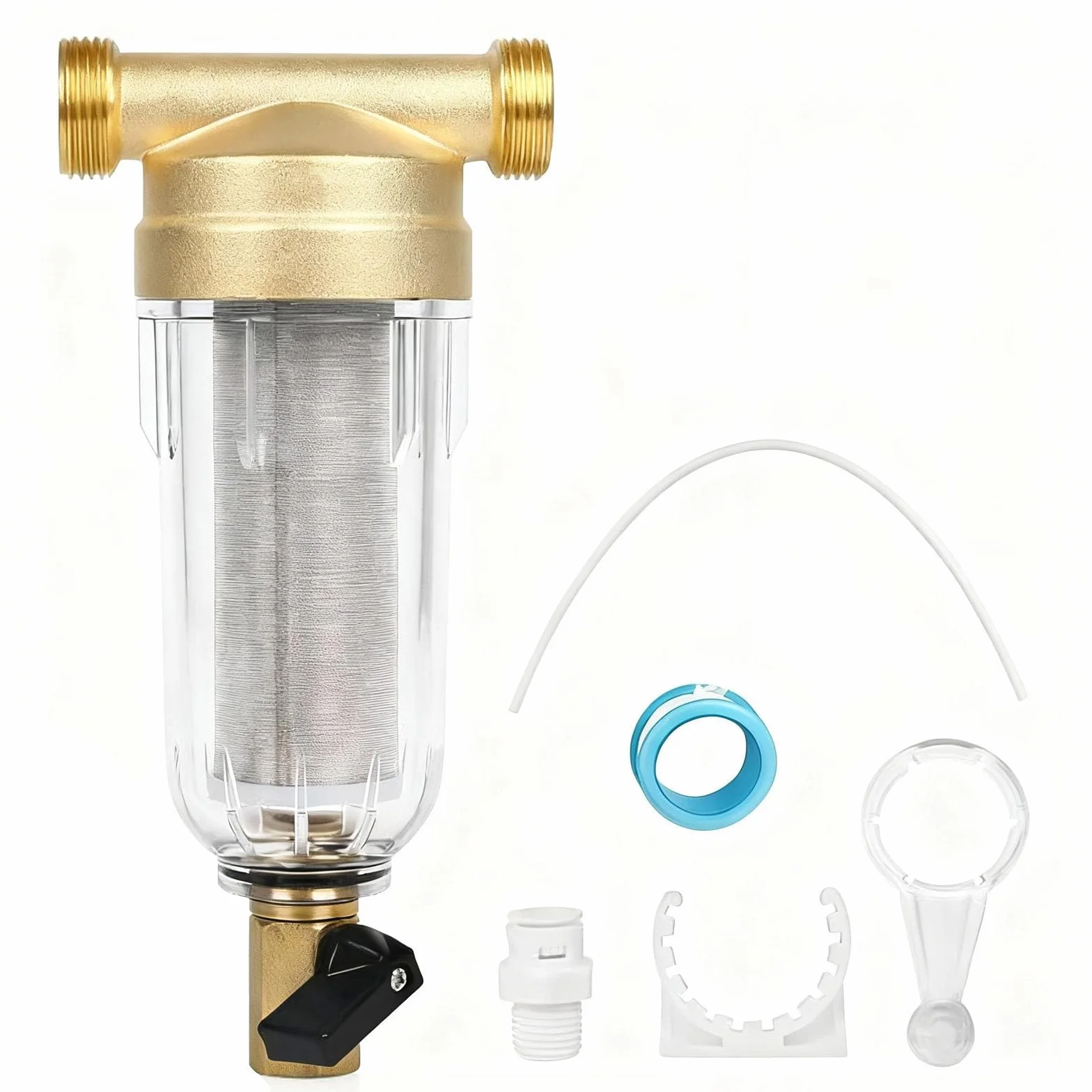 Filtro Fino Lavable, Prefiltro, Filtro de Agua del Grifo, Filtro de Sedimentos del Prefiltro, Filtro de Agua de Sedimentos Giratorio, para Filtro de Sedimentos de Manguera de Agua de Pozo