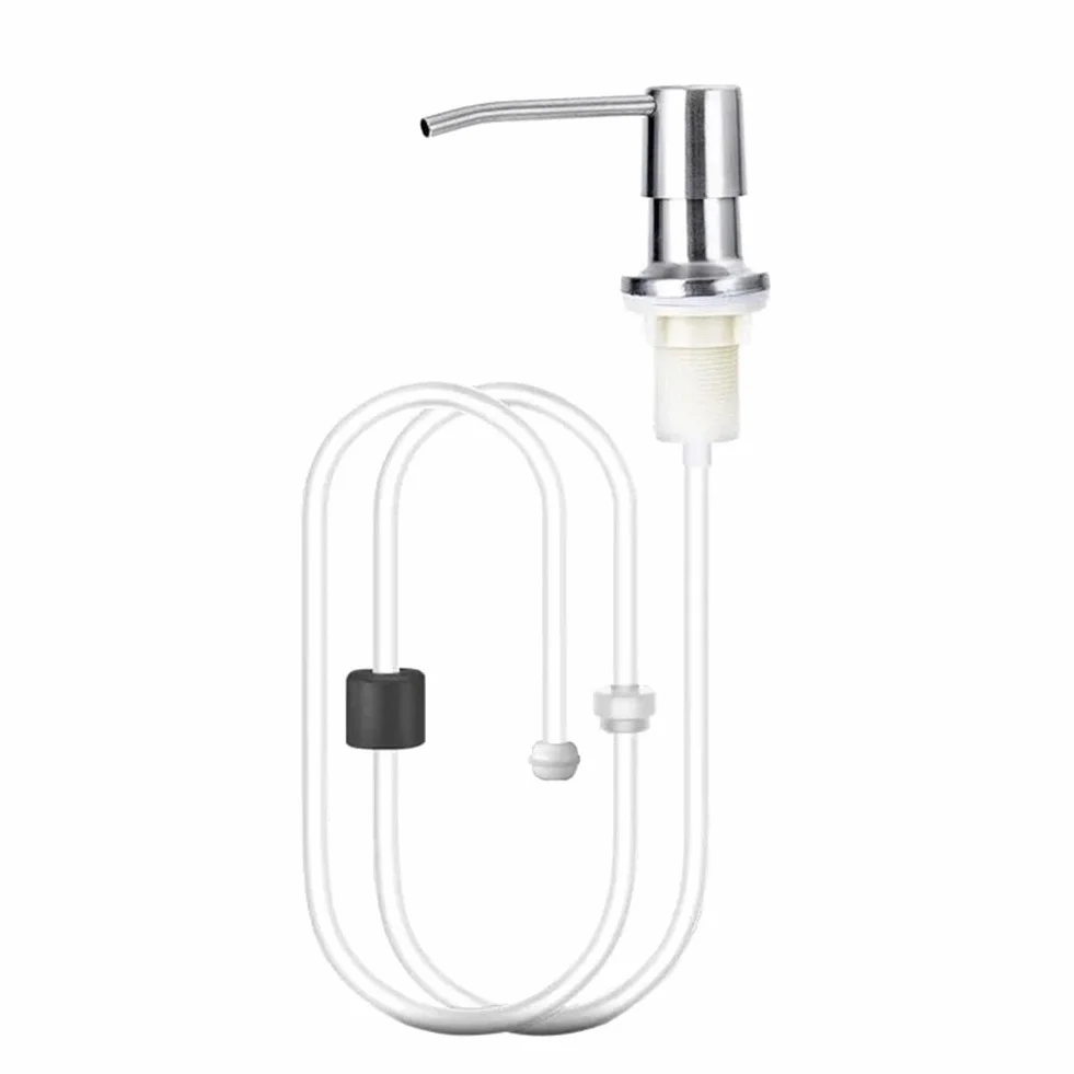 Dispensador de jabón de 1 m, kit de tubo de extensión para fregadero de cocina, dispensador de jabón líquido, bomba de mano, cabezal dispensador K7F2, prensa de acero