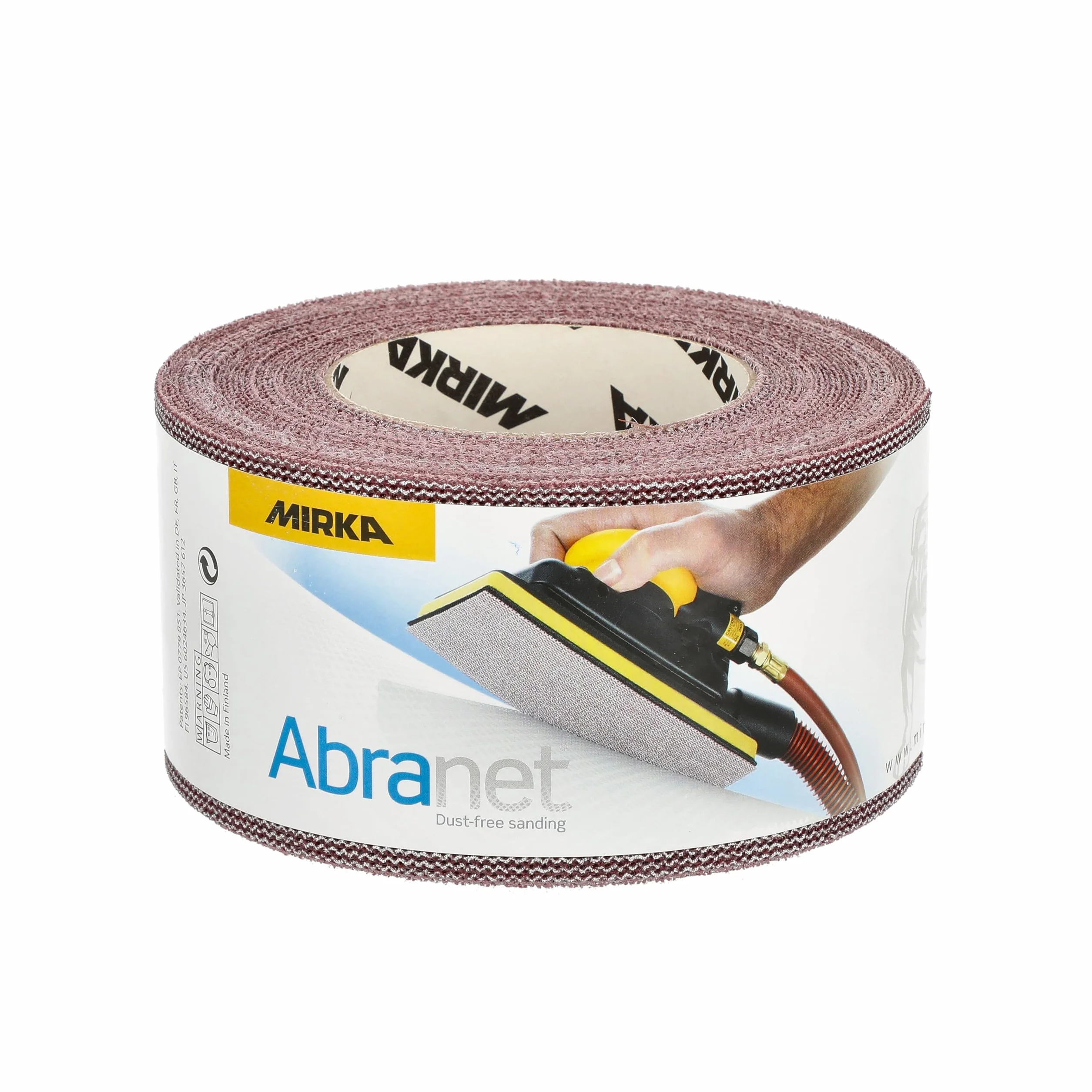 Mirka Abranet rollo de lijado neto 75 mm x 10 m cierre adhesivo/grano P80 / 1 rollo/para lijar madera, masilla, barniz, plástico / 545BI001803R