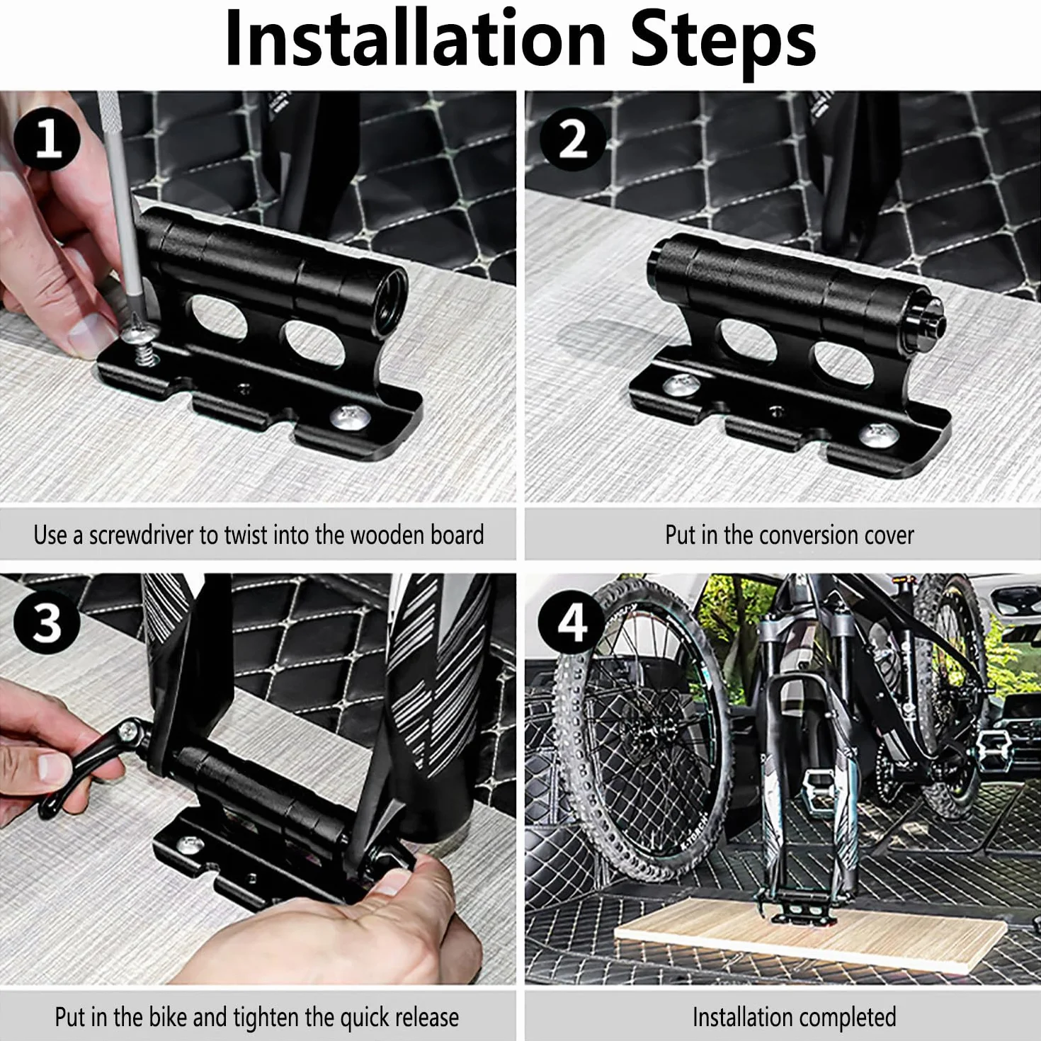 Soportes De Horquilla para Bicicleta, Montaje De Horquilla De Bicicleta, Clip Fijo De Horquilla Delantera, Portabicicletas De Liberación Rápida, Soporte De Horquilla De Liberación Rápida