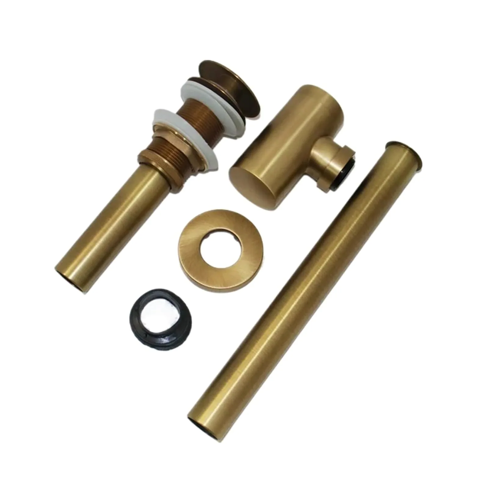Kits de tubería desagüe for lavabo baño antiguo con sifón y accesorios latón Para Lavabo De Baño y Lavabo(Antique no hole)