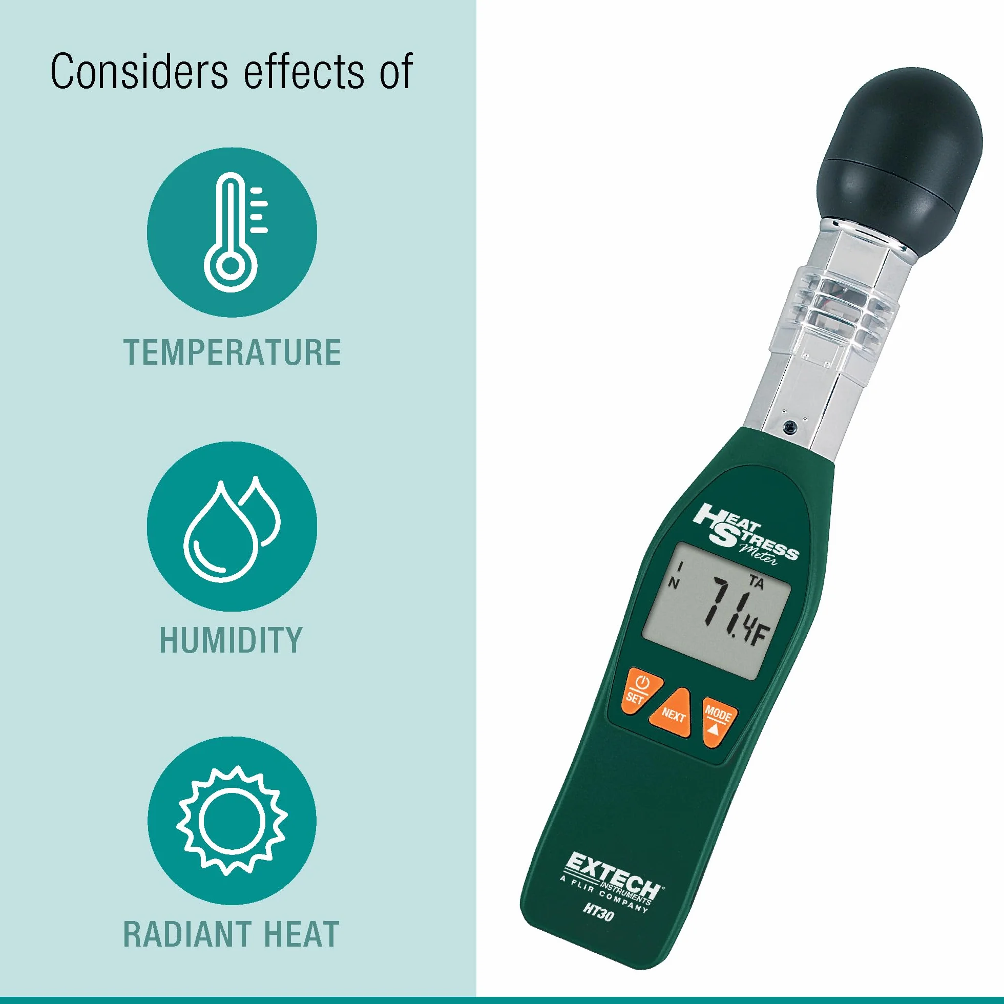 Extech HT30 Medidor de WBGT de estrés térmico