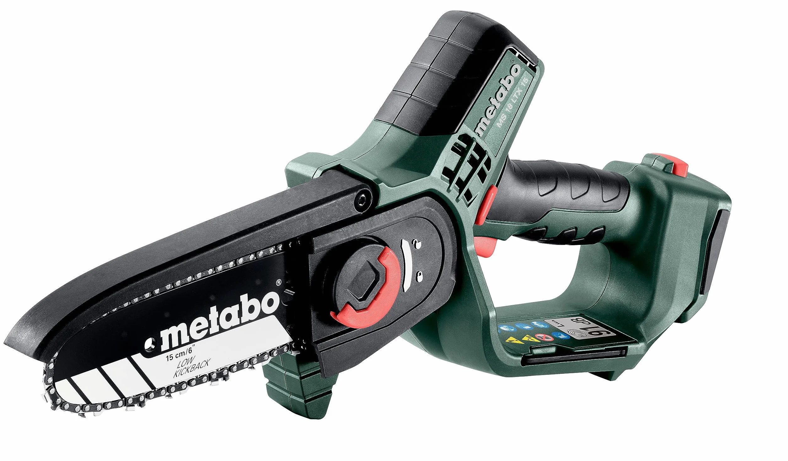 Metabo Sierra de Jardín Inalámbrica 15 cm Motosierra Pequeña para Poda