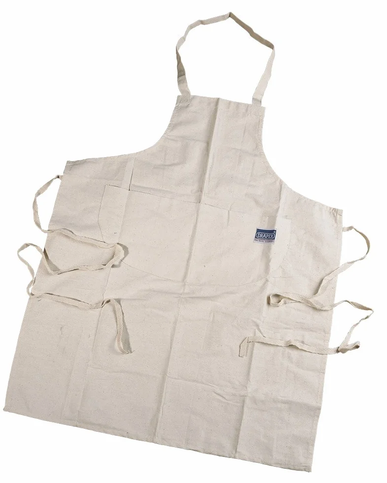 Draper 72930 Cotton Apron, Beige, medium