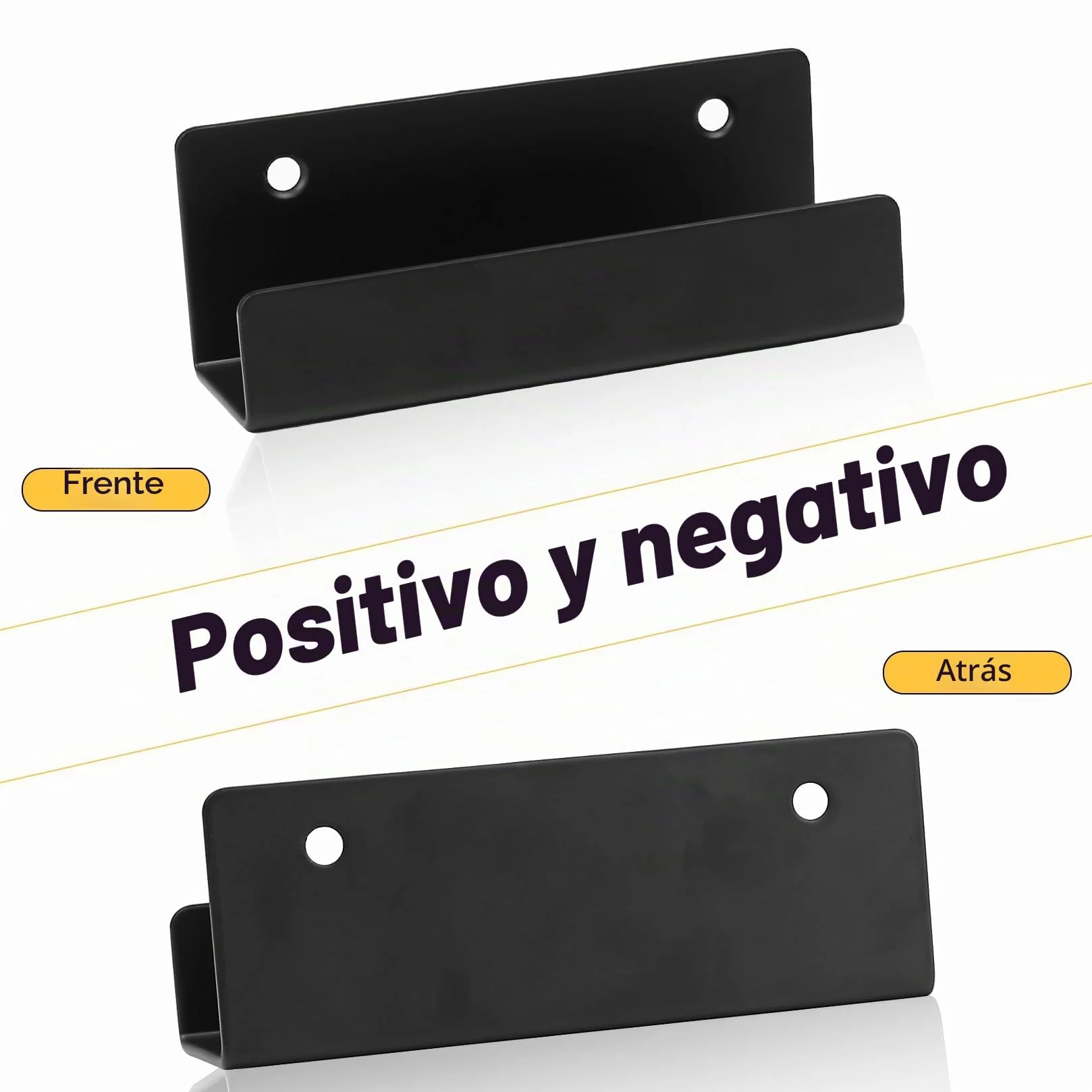 Soportes Robustos de Pared en U de 125mm, 2 Piezas para Azulejos de Cerámica, Metal para Cocina, Baño, Garaje