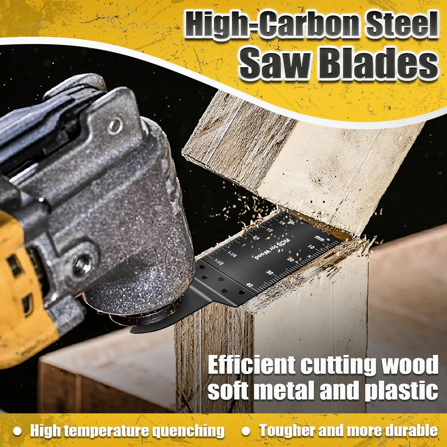 30 cuchillas oscilantes, hojas de sierra oscilantes profesionales universales de titanio para madera, plásticos y metal, compatibles con Dewalt Ryobi Fein Milwaukee Rockwell Makita