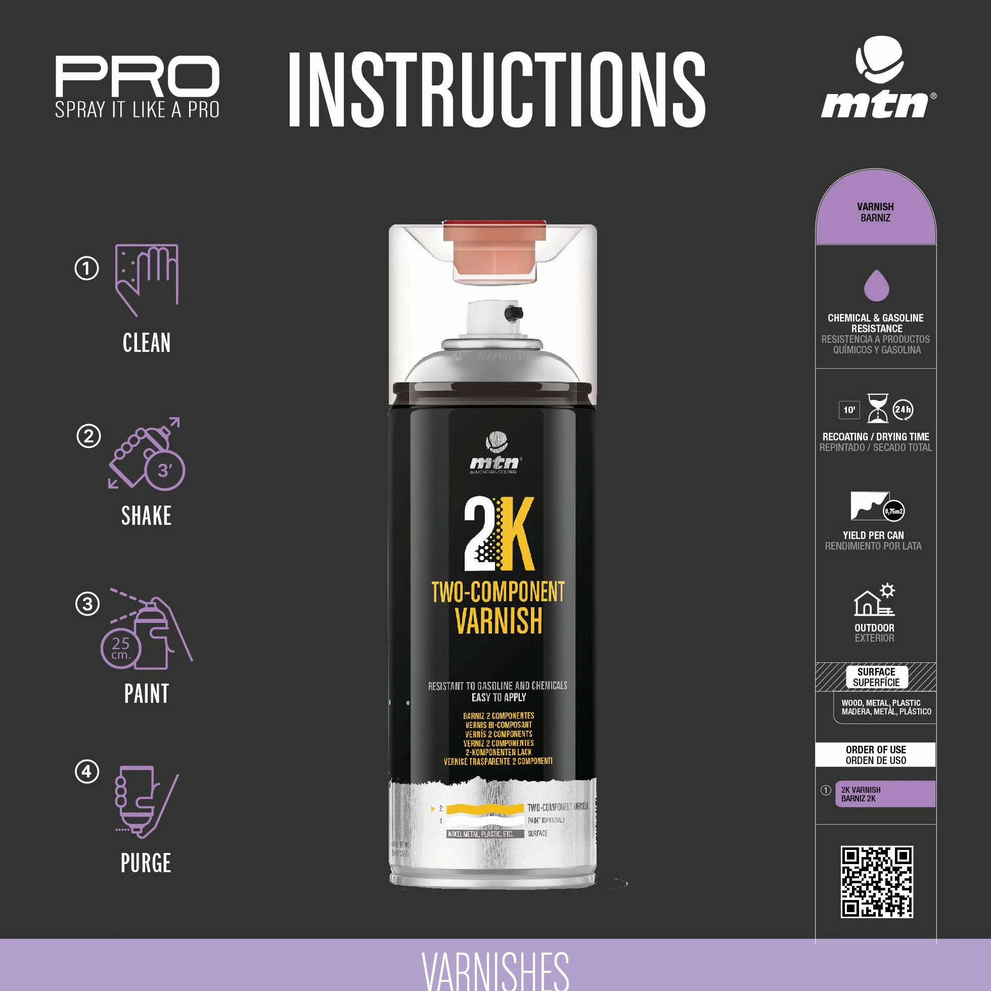 MTN PRO Barniz 2K Mate 400ml