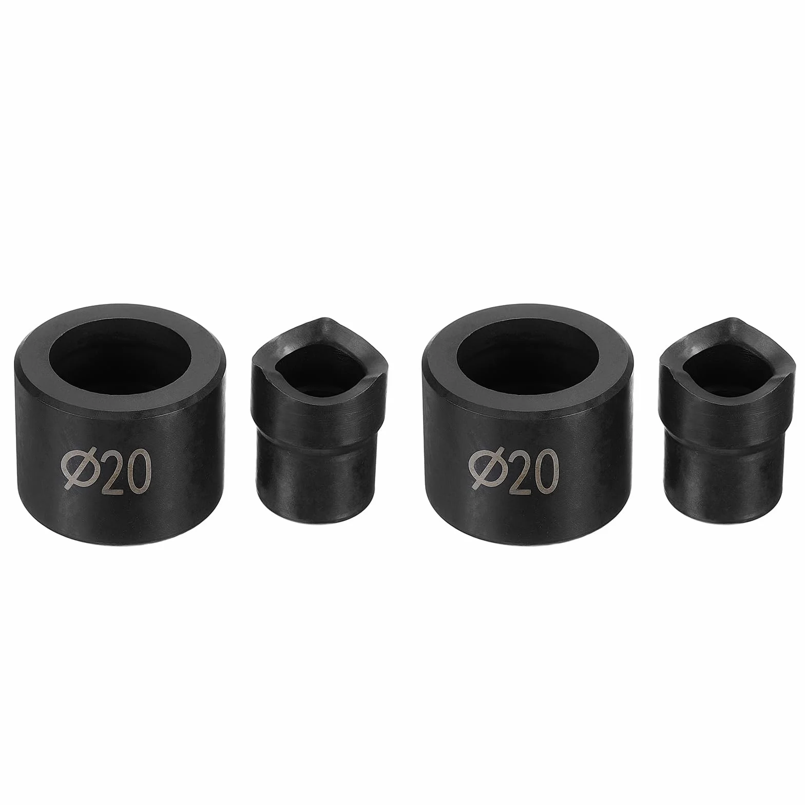 uxcell Juego de 2 perforadores y troqueles de acero cromado de 20 mm para conductor hidráulico