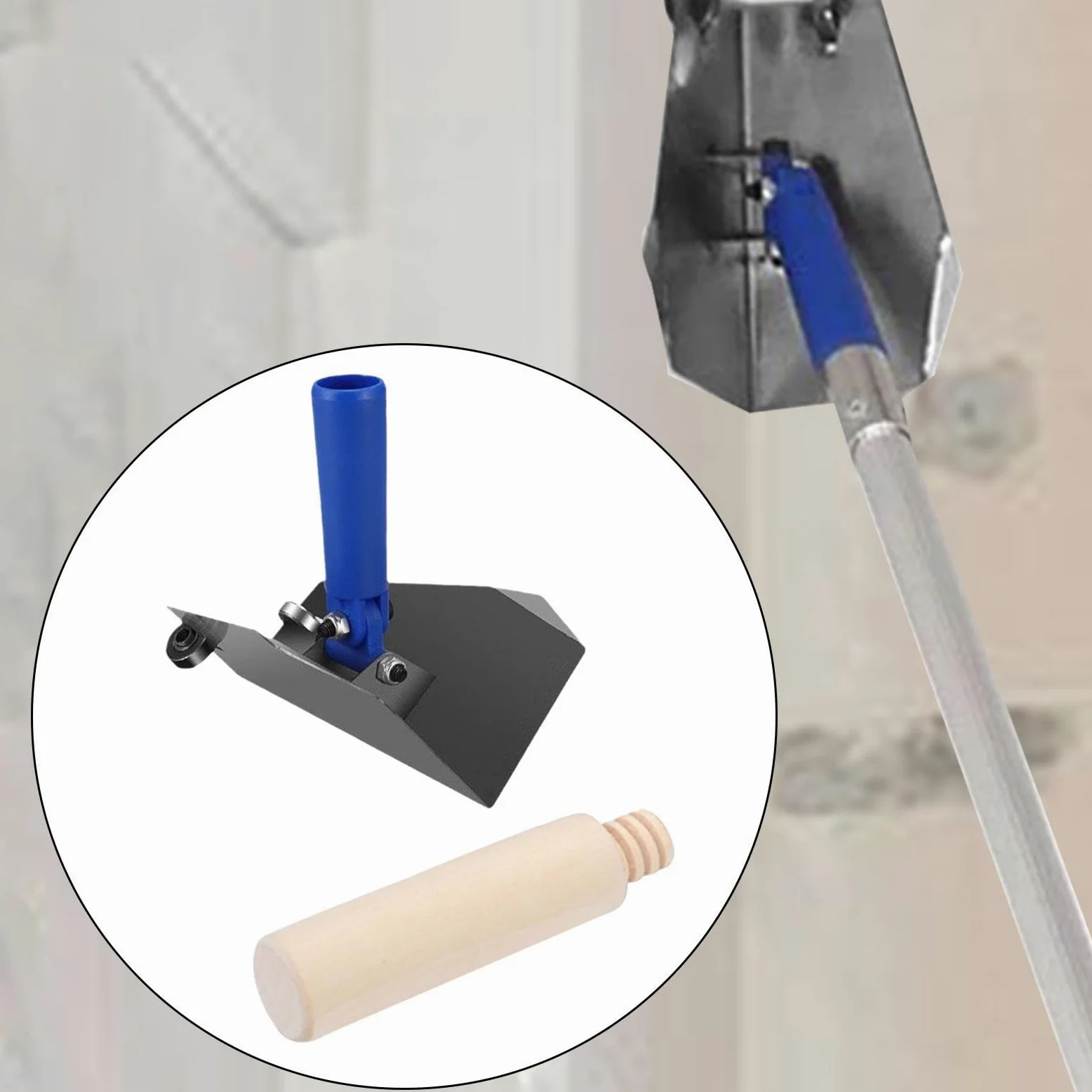 Espátula de Esquina Herramienta para Pared Llana de Enlucido Cuchillo de Acabado Finalizadora de Ángulos con Mango de Madera Adecuado para Albañilerí