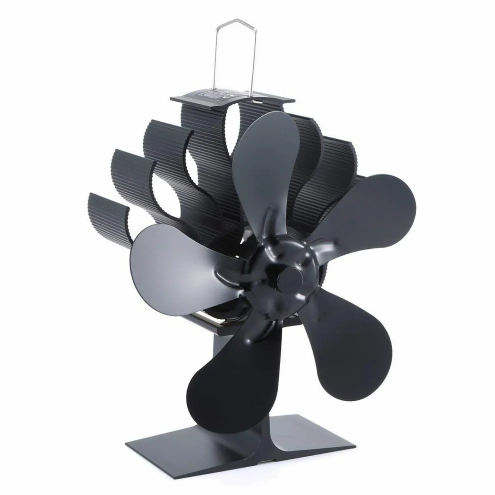 Ventilador para Chimenea, Ventilador Termodinámico de 5 Aspas, No Requiere Electricidad, Circulación de Aire Caliente, Adecuado para Estufa de Leña, Chimenea, Estufa de Pellets, Estufa de Leña