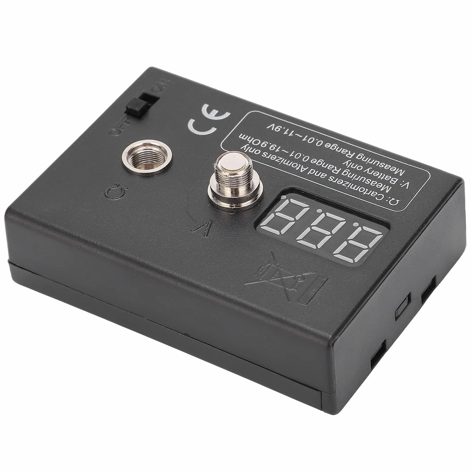 Fafeicy Medidor de ohmios de resistencia 0.01～20Ω Probador de bobinas 510 808D M7 M8 3V