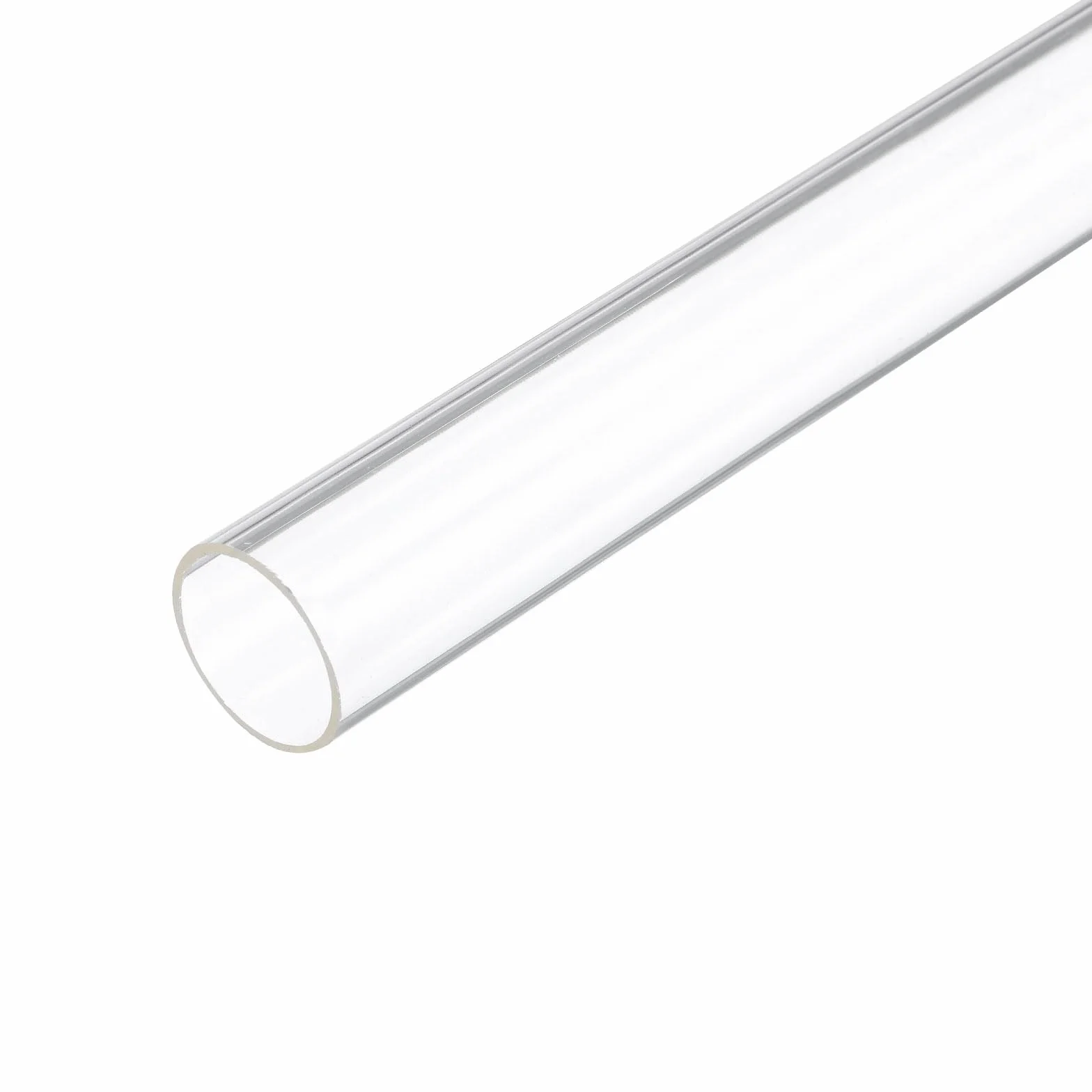 Tubo Rígido de Plástico Transparente 12" 18 mm x 20 mm Tubo Acrílico Redondo de Policarbonato