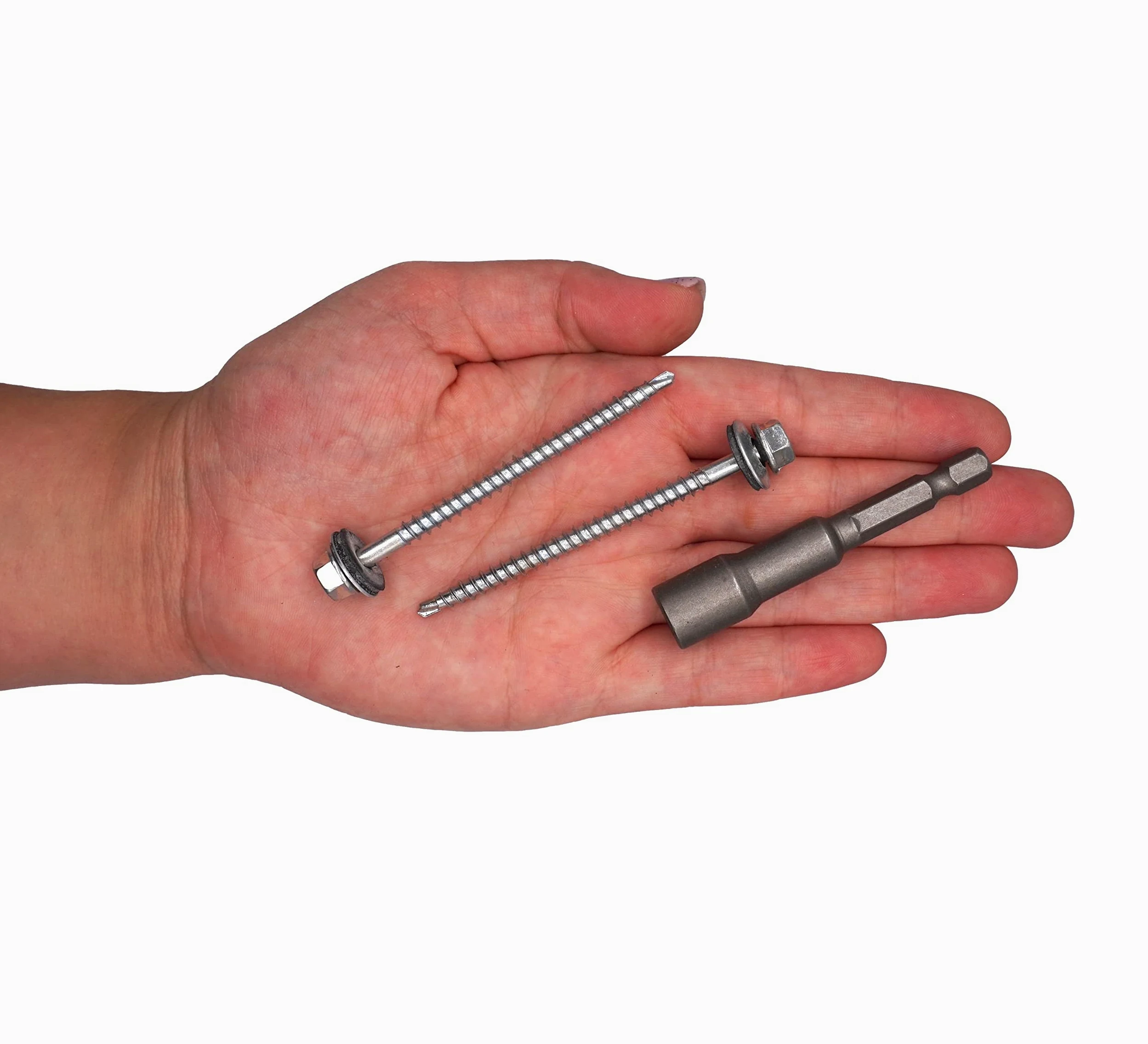 SKIR'CO (70 piezas) Tornillos para techos chapados en zinc, tornillos autoperforantes de 4,8 x 70 mm con arandelas de sellado EPDM