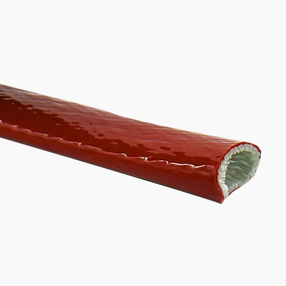 Manguitos Trenzados aislantes, Fibra de Vidrio recubierta de Silicona y protegida contra el Calor for mangueras y cableado eléctrico de 1 m(100mm)