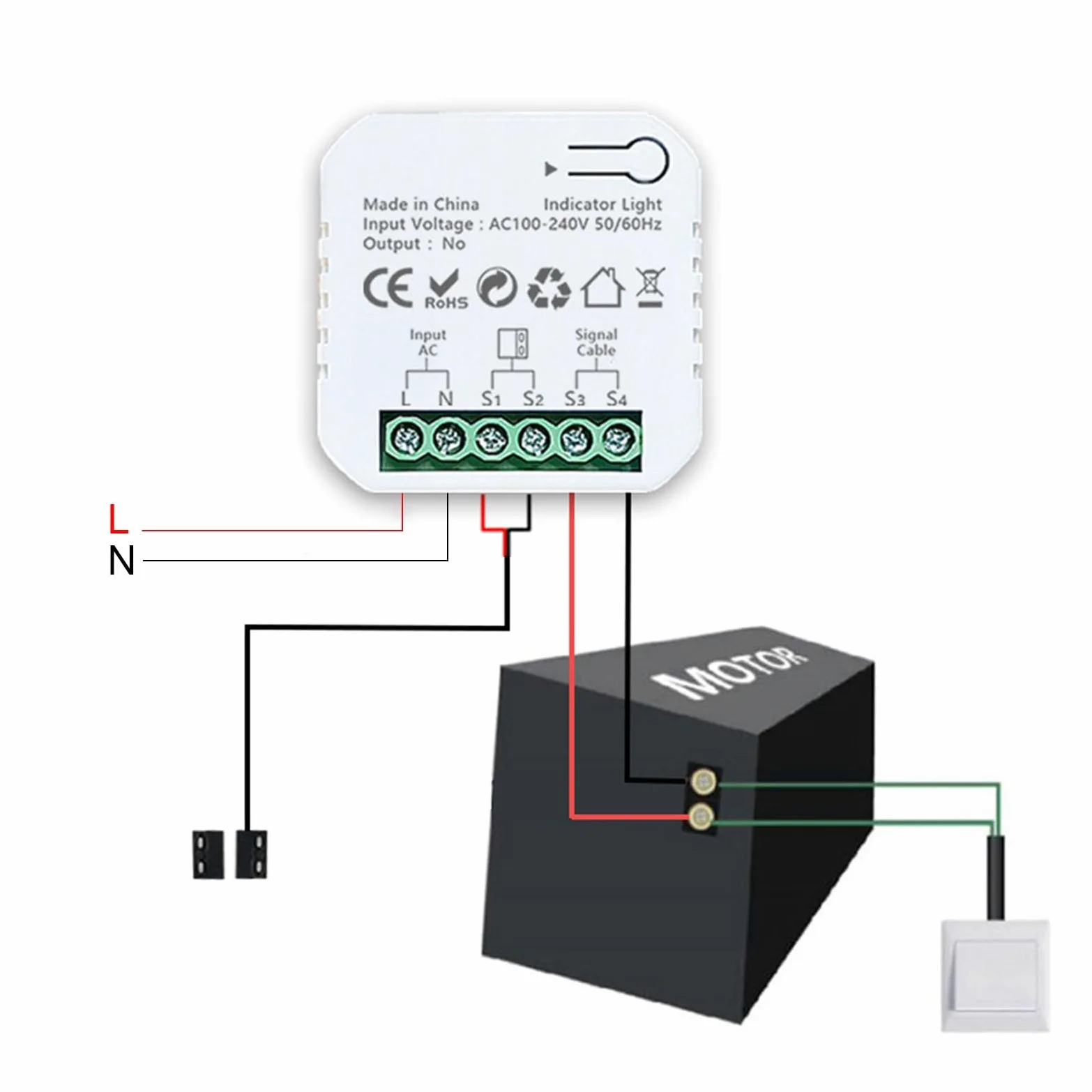 TUYA Smart para controlador de puerta de garaje ZIGBEE, interruptor remoto de aplicación, control de voz, kit de abridor automático de puerta corredera