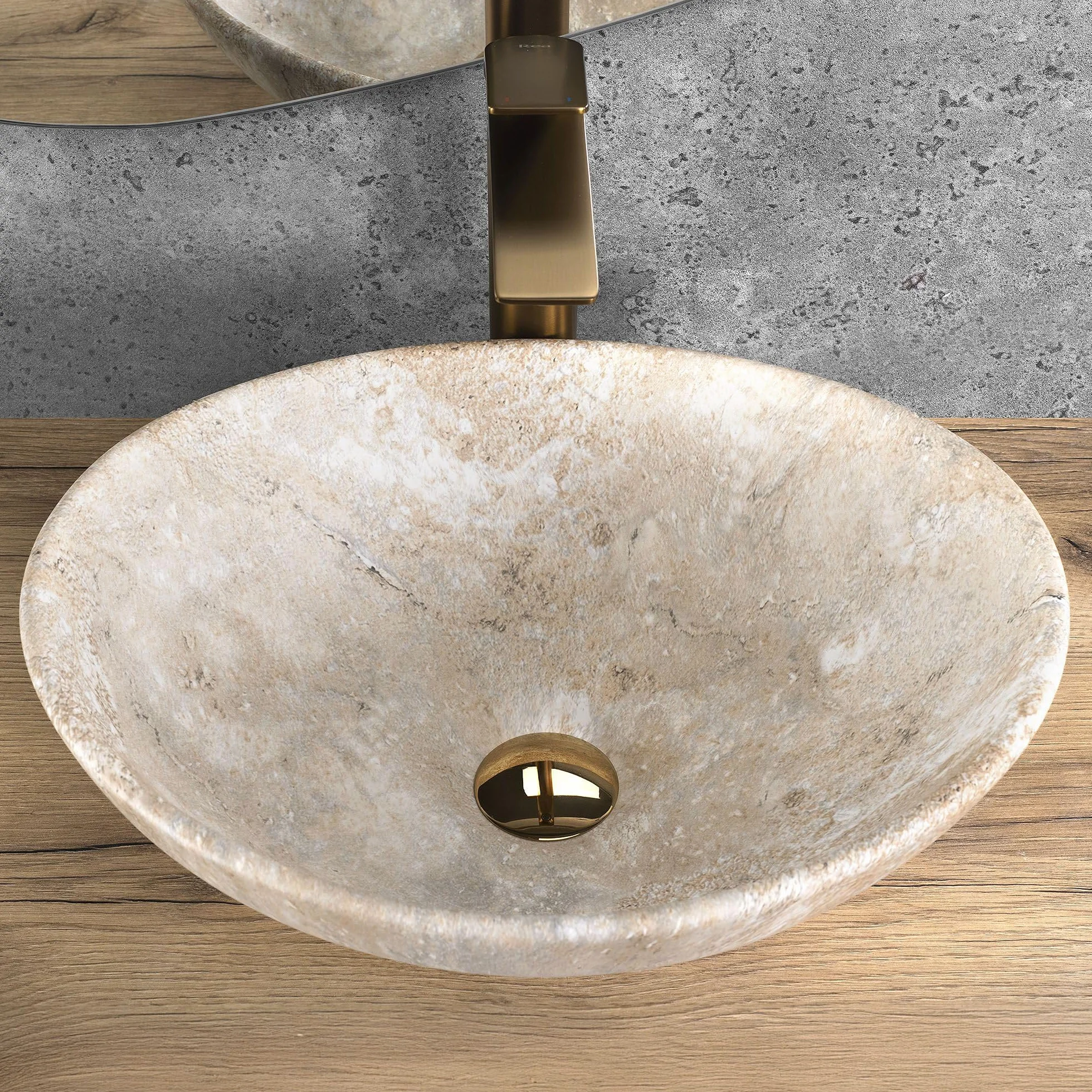 Lavabo Sobre Encimera Rea Sofia Savana Matt Beige 41X34,5X15Cm