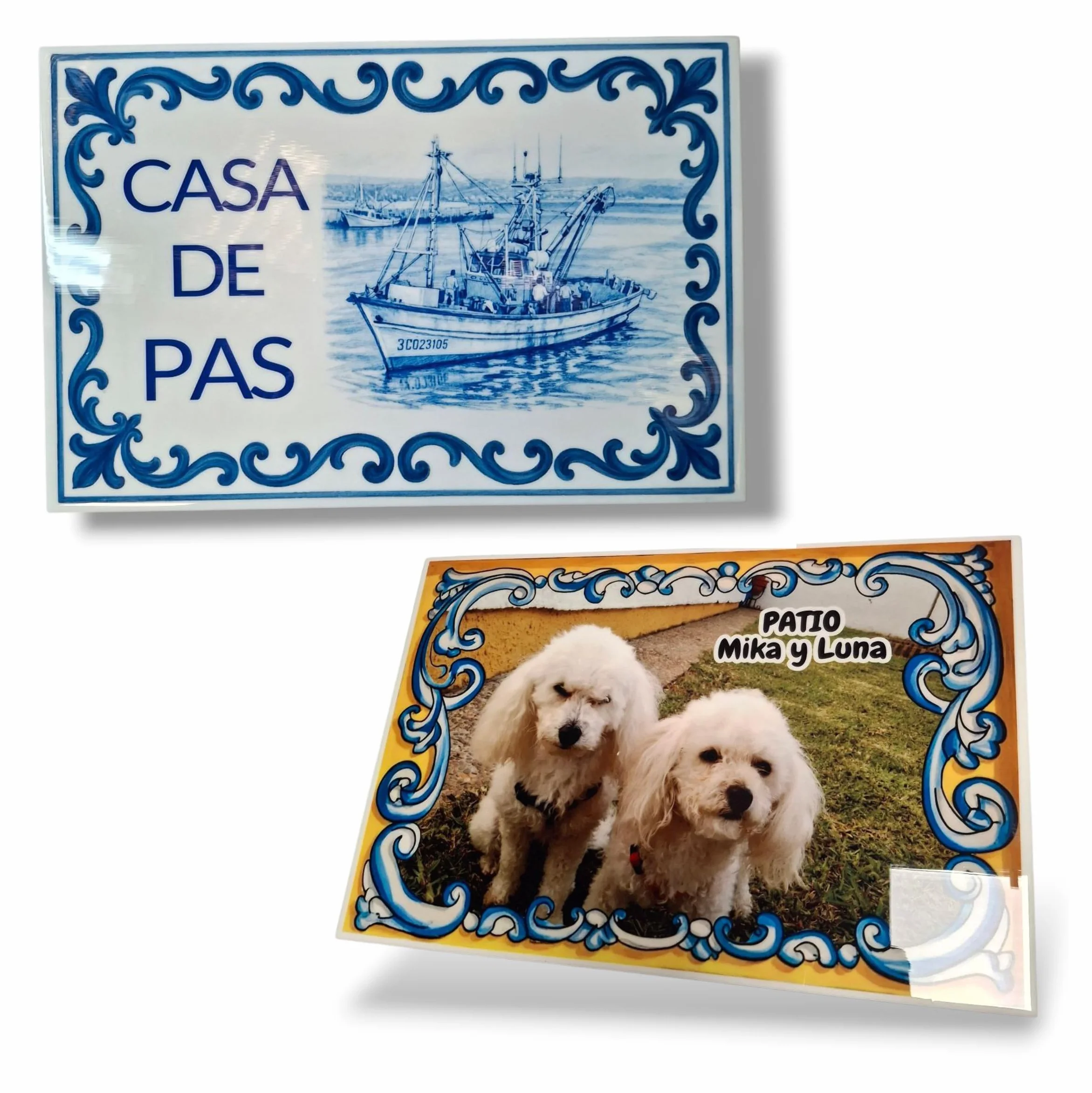 Azulejo Personalizado de Ceramica. 20x30cm. Acabado blanco brillo,casa, exterior. Regalo Original. Placa Personalizada Decorativa para casa, Oficina, Negocios. Cartel personalizado