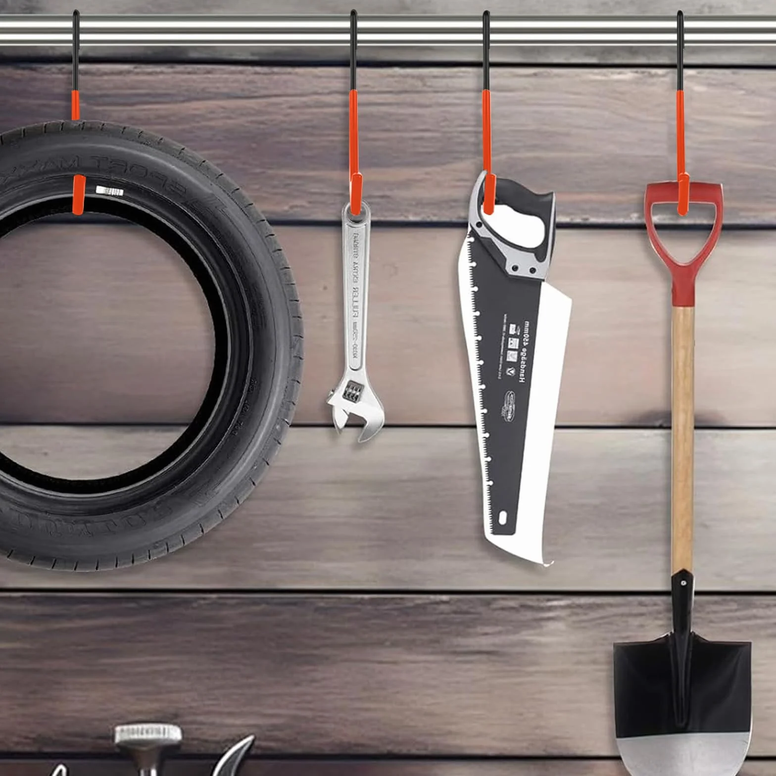 Ganchos para Colgar Bicicletas, 4 Piezas, Soporte Robusto en Forma de S para Bicicletas, Macetas y Herramientas