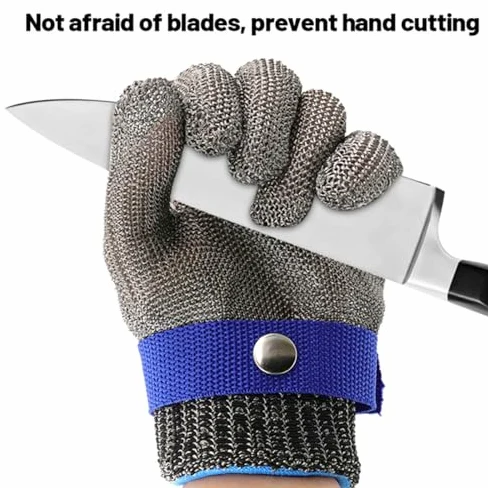 Guantes de seguridad resistentes a cortes, alambre de acero reforzado para máxima protección en trabajos de motosierra, ideales para chefs, carniceros, porteadores y carpinteros, par ambidiestro