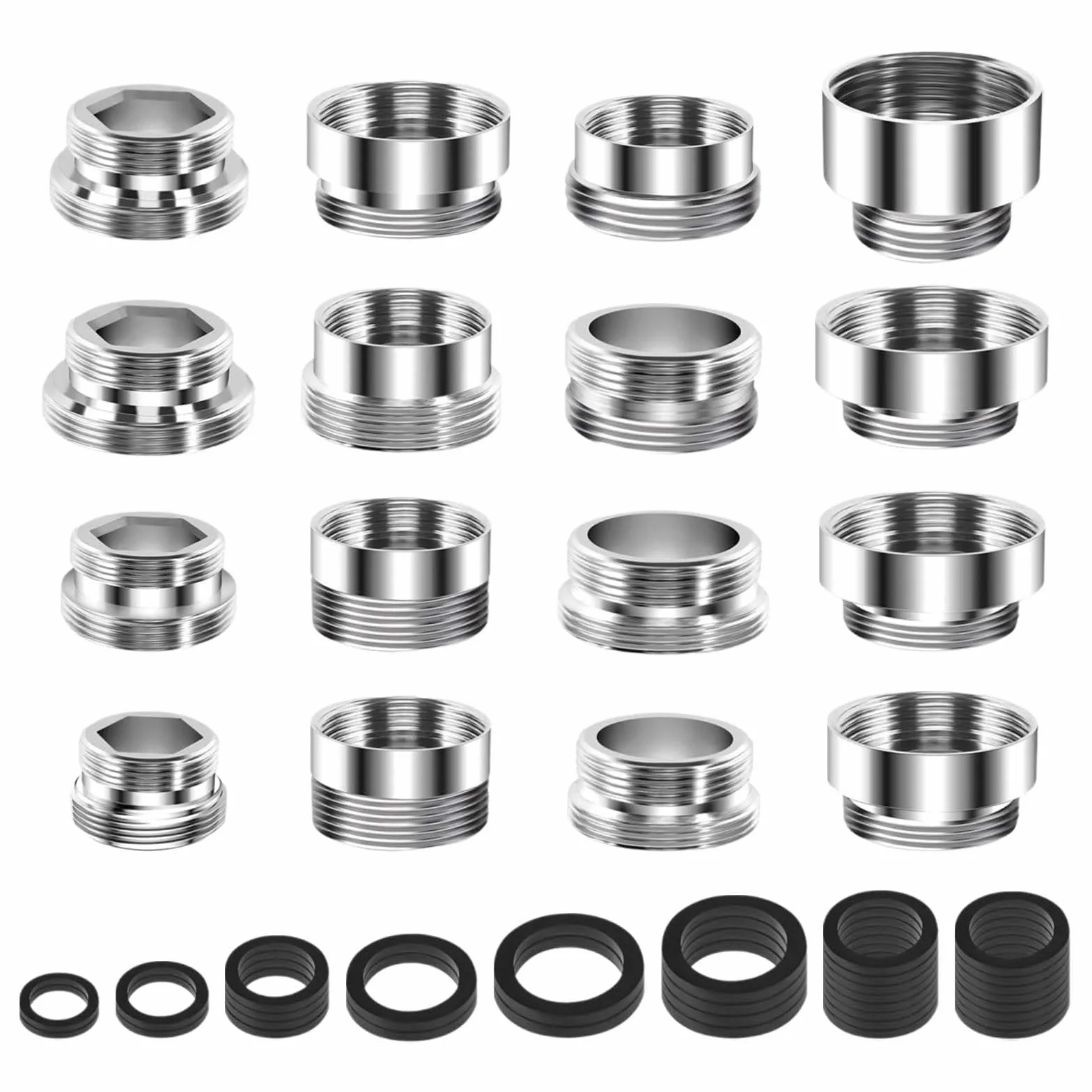 16 Piezas Set Adaptador Con Rosca Macho Hembra, Adaptador De Latón Para Grifo, Adaptador Para Grifo, Conector De Aireador De Grifo, Adaptador Universal Para Grifo, Adaptador De Calidad Para Grifo