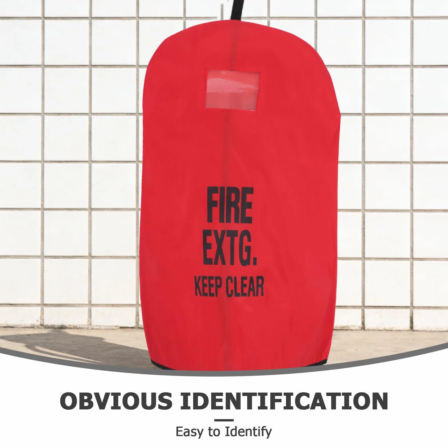 Bolsa Protectora para Extintor de Incendios 75X100 CM Resistente a Intemperie y Polvo, Cubierta Roja para Extintores de 50 Kg, Uso Exterior en Seguridad Industrial y Almacenes