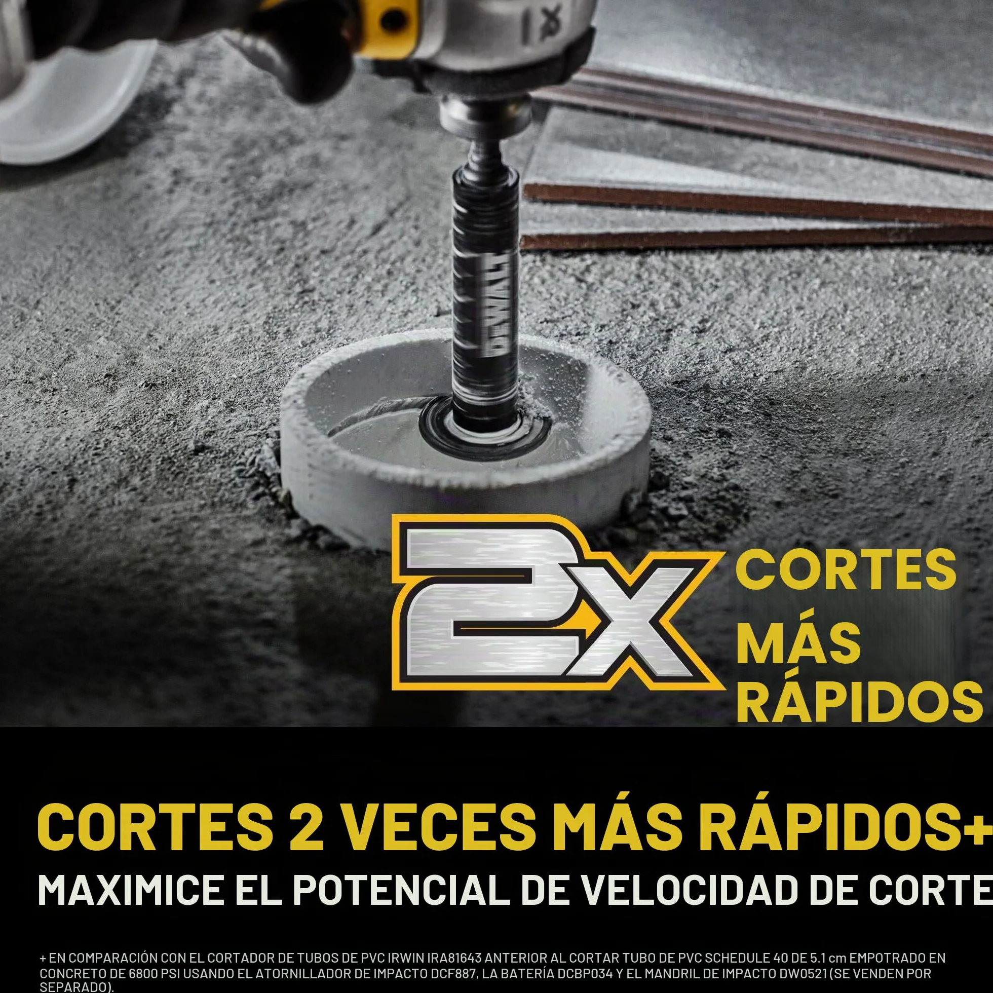 DEWALT Impact Connect - Cortador de tuberías, cortador de PVC, rueda de corte de grano de diamante (DWAIPCIR)