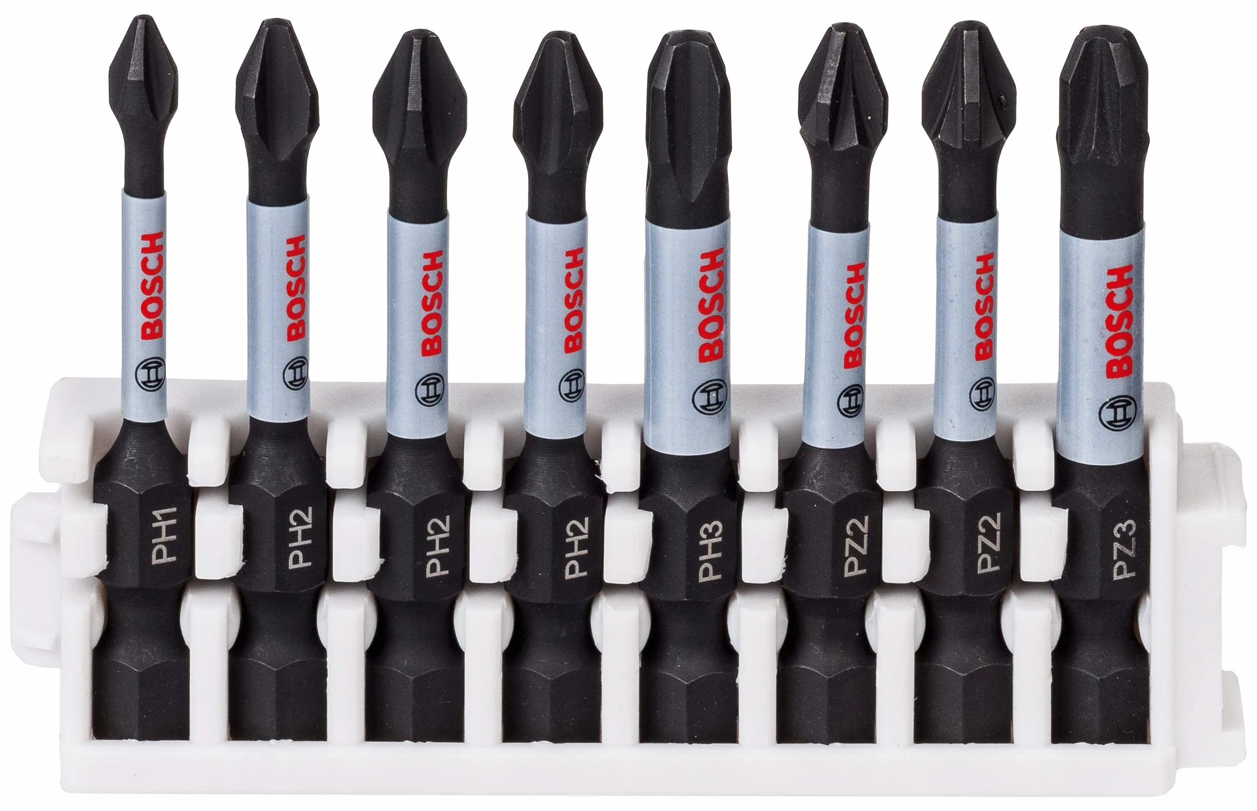 Bosch Profesional Set de 8 Puntas de atornillar Control Pick and Click, Accesorio para Taladro de Impacto, 50 mm