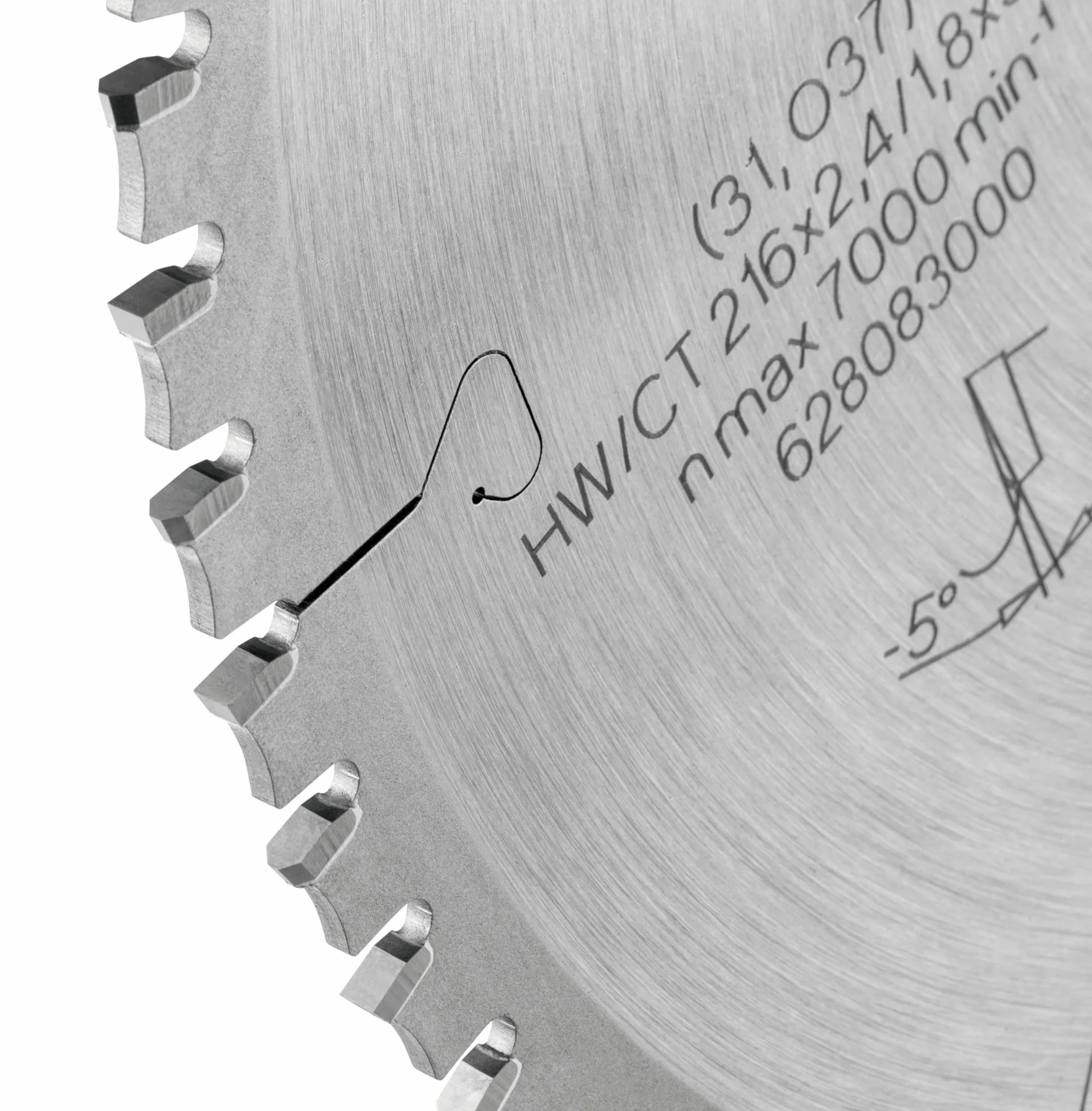 Metabo 628083000 628083000-Hoja de Sierra Metal Duro HW/CT Precision Cut 216 x 30 mm Dientes 83 FZ/TZ, 216x30