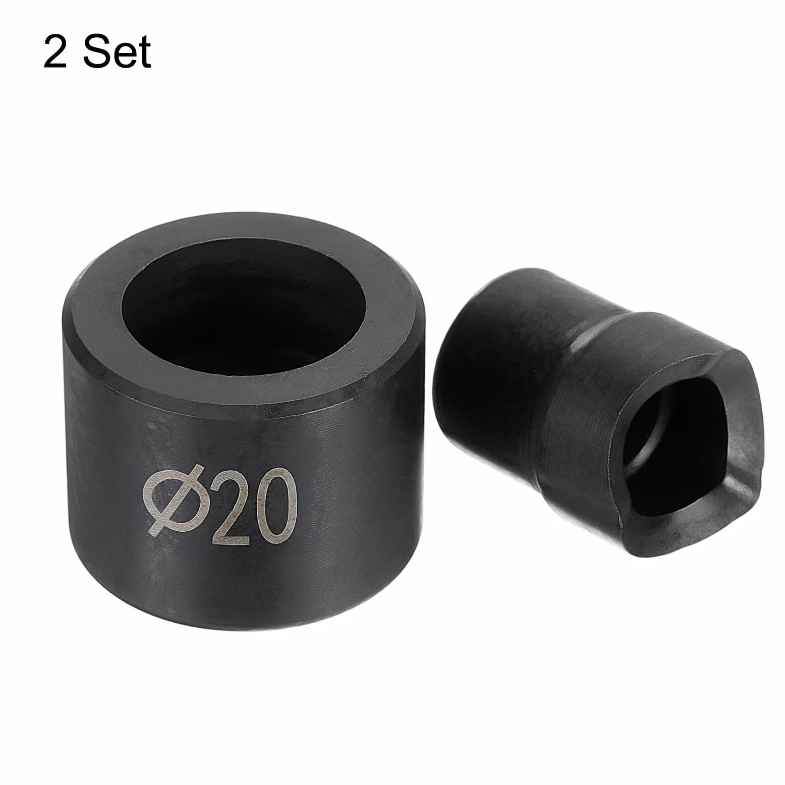 uxcell Juego de 2 perforadores y troqueles de acero cromado de 20 mm para conductor hidráulico