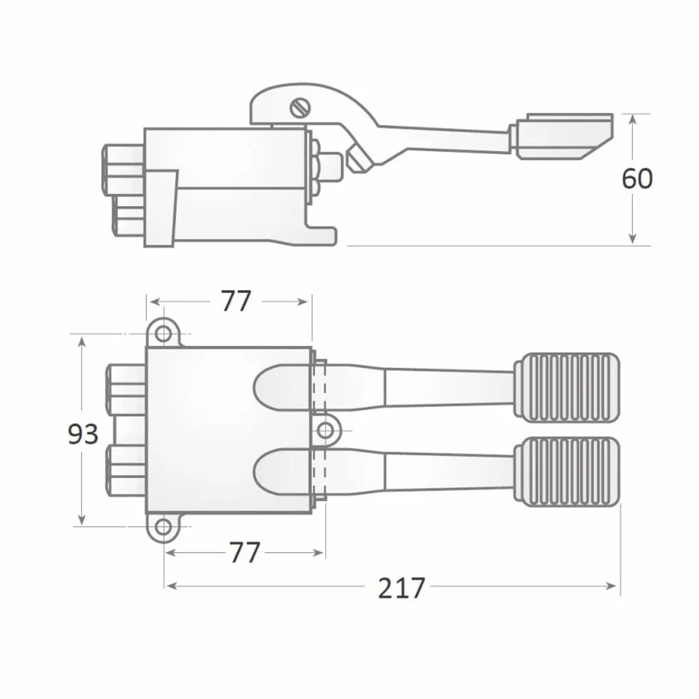 Kit Grifo Pedal Completo Plateado 5 Piezas Caño Alto 2 Palancas Latiguillos 150cm 40cm
