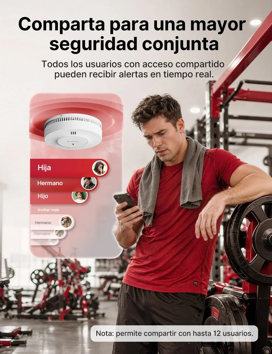 X-Sense Detectores de Humo Inteligentes con Estación Base SBS50, Sistema de Alarma Interconectado, Compatible con la App X-Sense, Modelos SD11-MR61