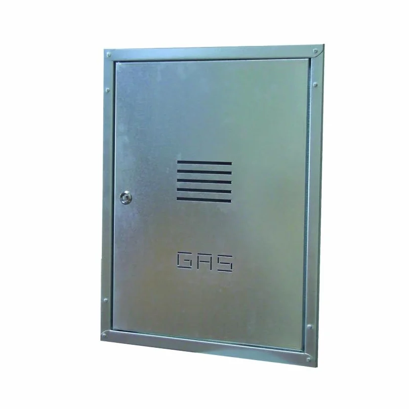 Puerta empotrada para contador de gas con marco de chapa galvanizada h50 l30