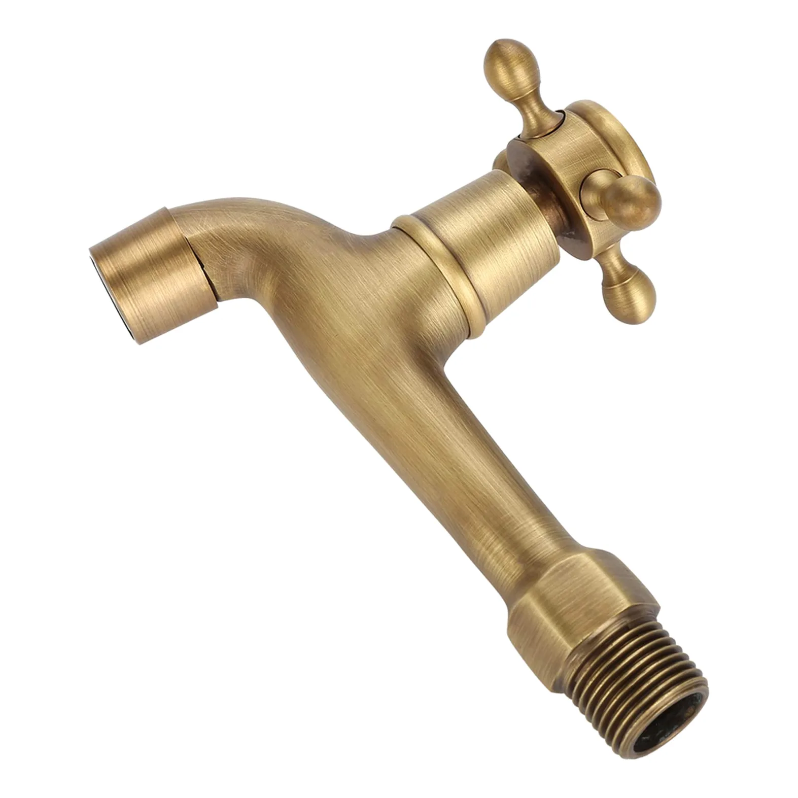 Grifo Vintage, Grifo de Montaje en Pared, Grifo de Latón Macizo Vintage Montado en la Pared, Cinta de Agua Fría única para Fregadero de Cocina, Fregona,(Grifo de la piscina de la fregona largo)