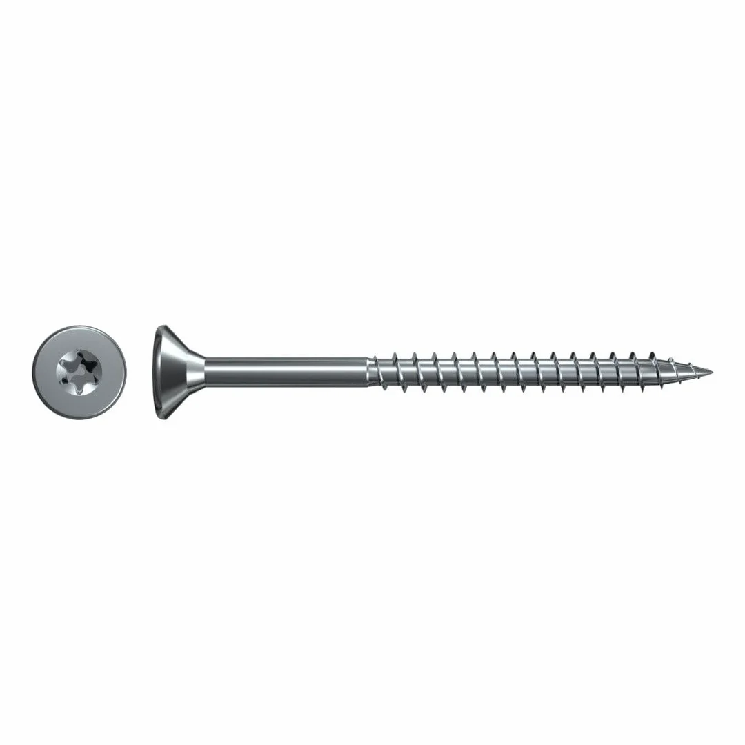 fischer Tornillos para aglomerado (6,0 x 60 cm, cabeza avellanada, galvanizado, rosca parcial I