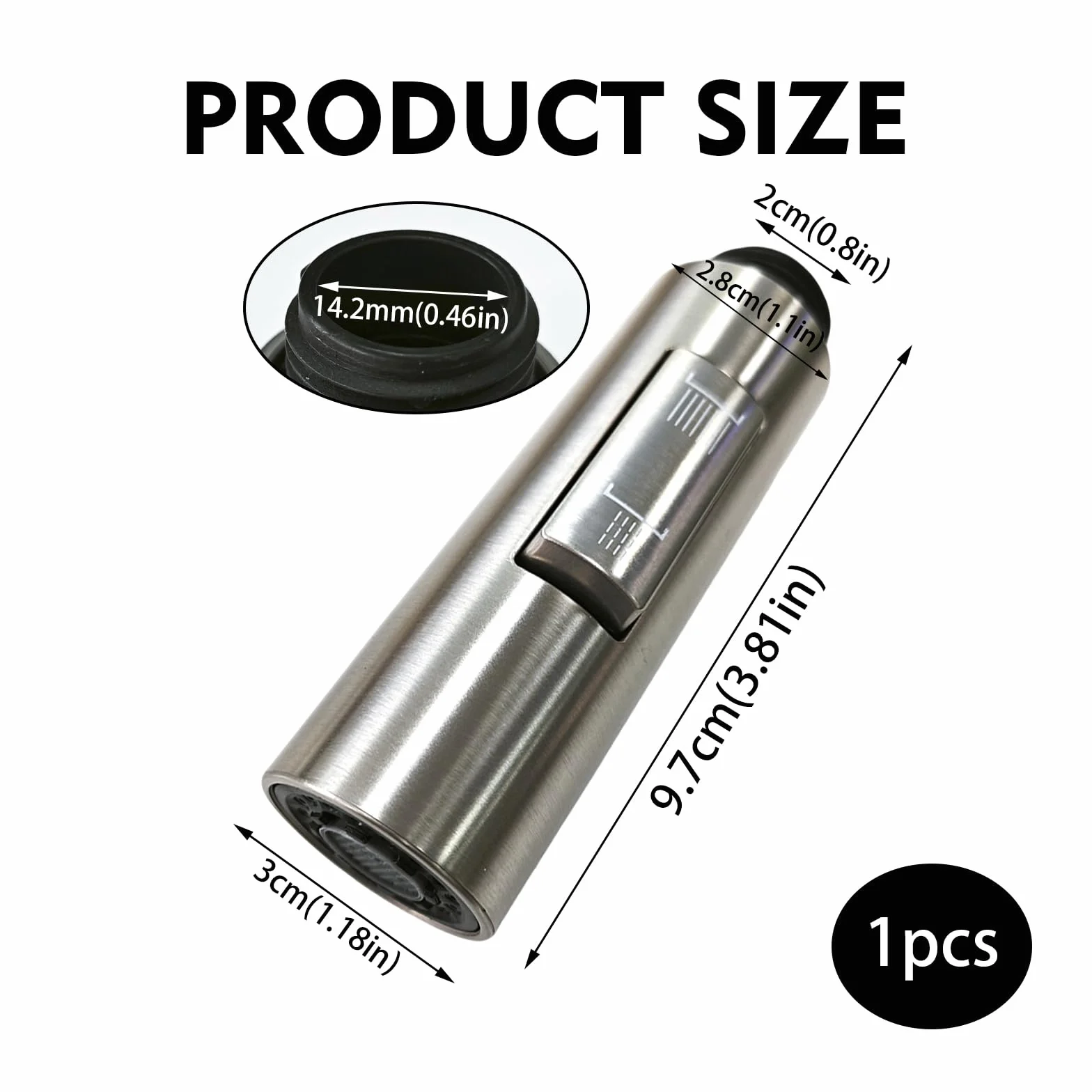 Cabezal de Grifo de Cocina Extraible G1/2, Alcachofa Aireador Modo Chorro Ducha, Ahorro de Agua