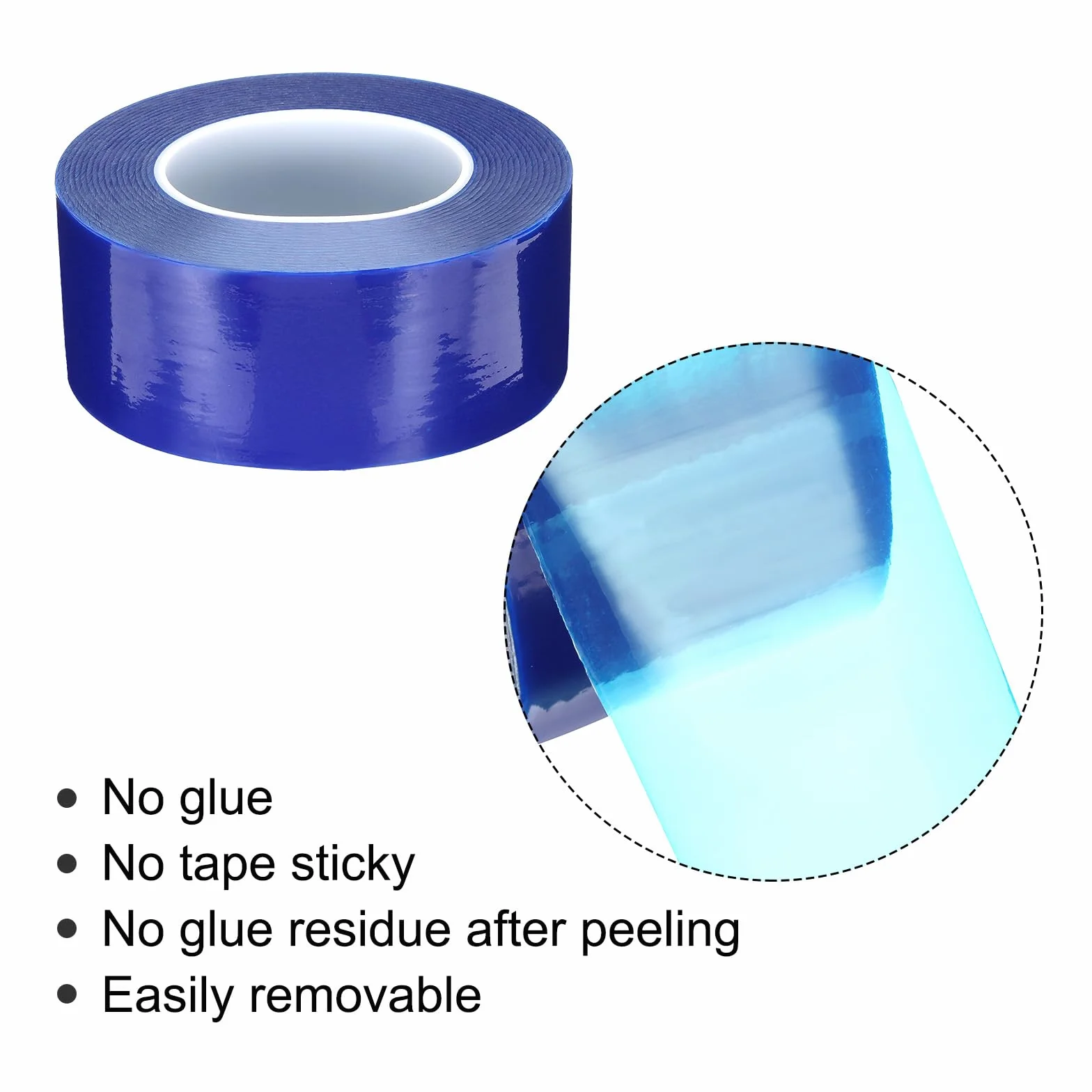 QUARKZMAN Cinta de Película Protectora Removible, 2.36 Pulgadas x 656 Pies Cinta de Película Protectora de Superficie contra Arañazos para Muebles, Electrodomésticos, Azul
