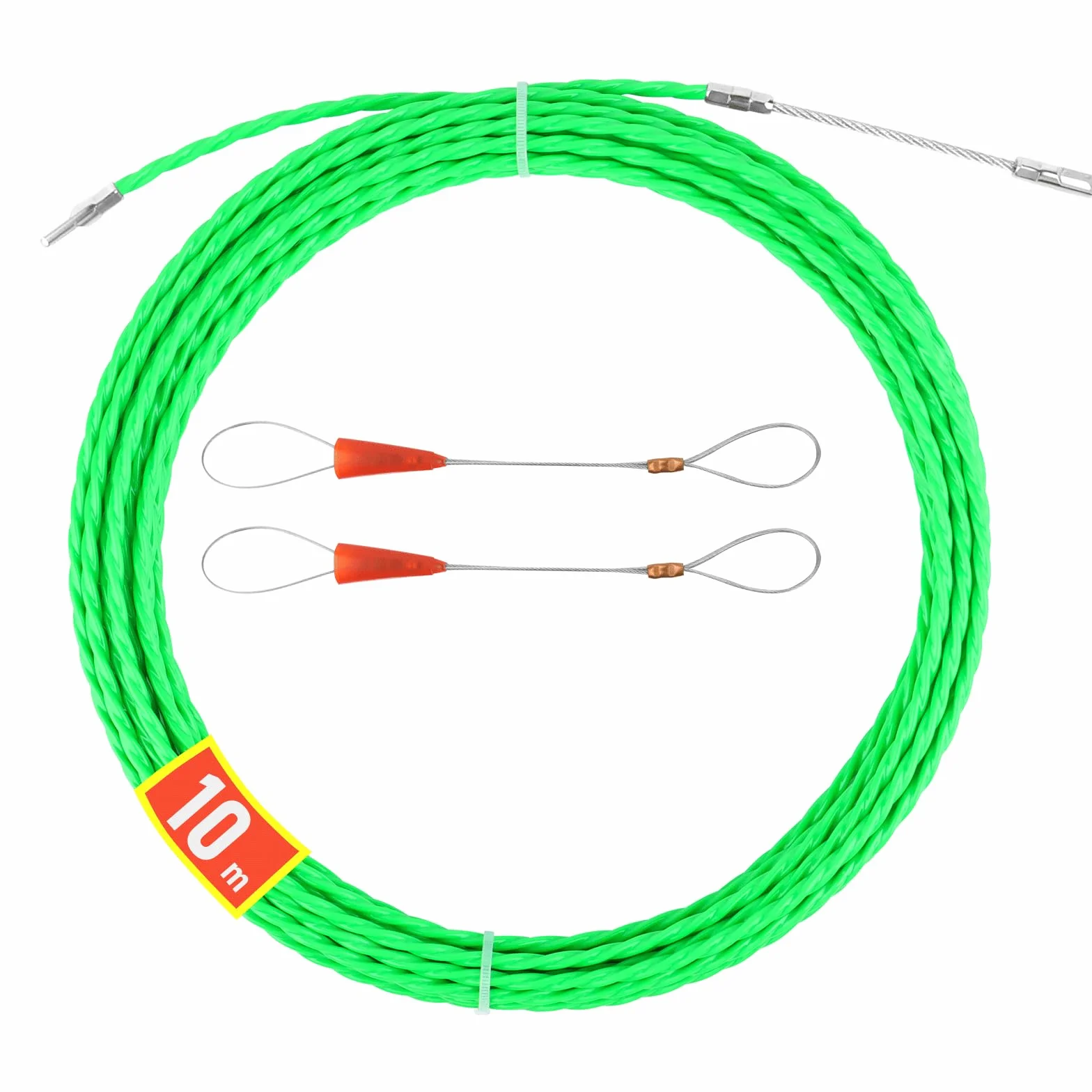 RISVOWO Sonda Passacavi 10m 4.5mm Elettricista con 2 Molla di Guida Tiracavi