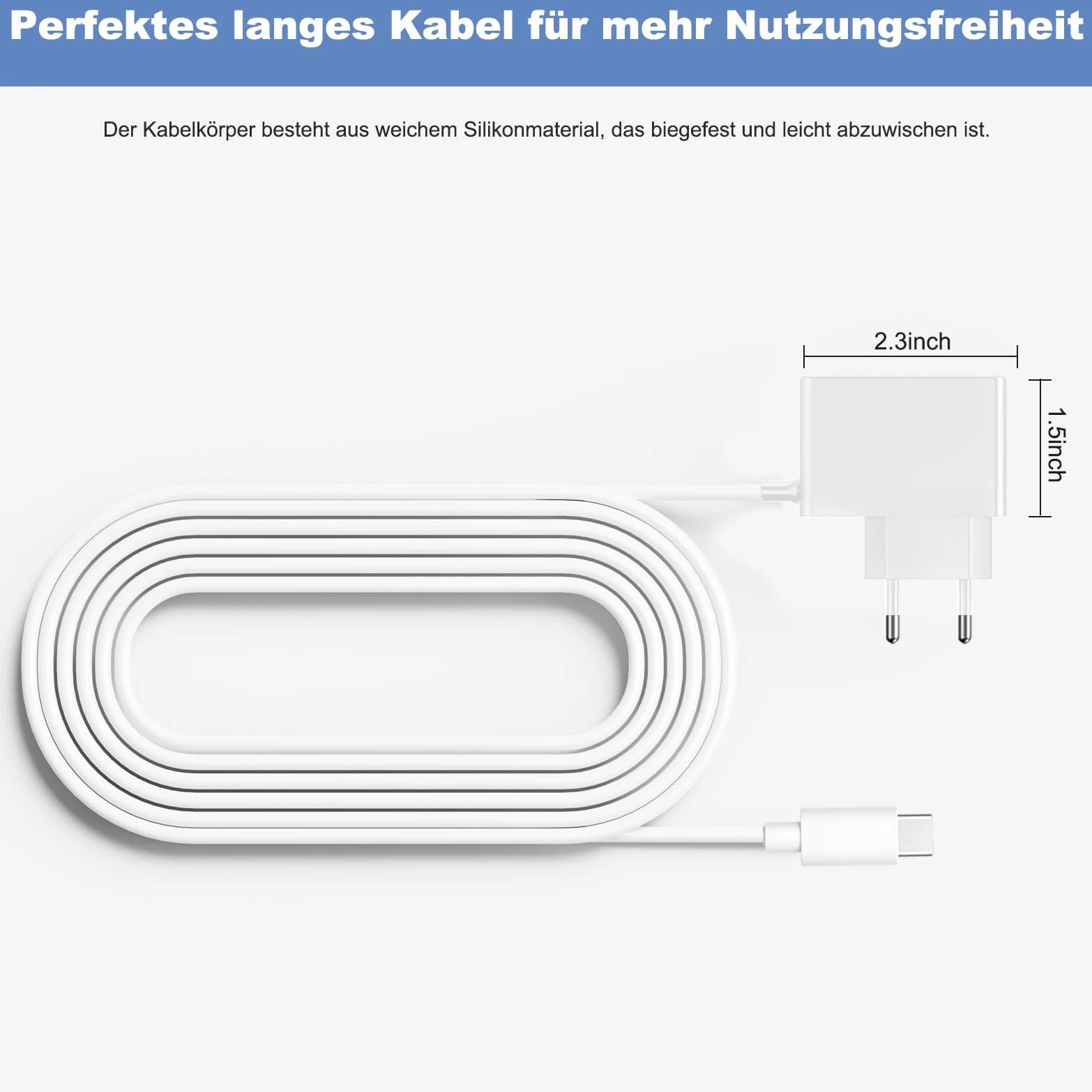 Cargador compatible con Philips Avent SCD951/26 Baby Videophone Cable de carga para vigilabebés 5 V Cargador Fuente de alimentación