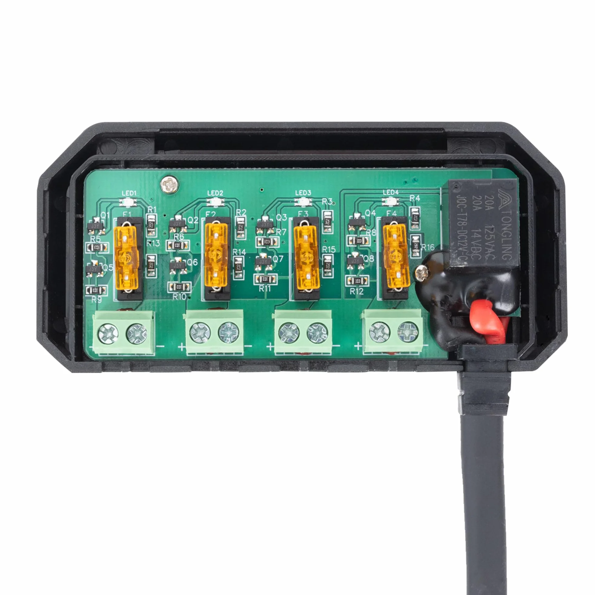 Oxford Caja de fusibles para motocicleta de 12 V con relé, cableado rápido, 4 vías, luces indicadoras y fusible de 5 A