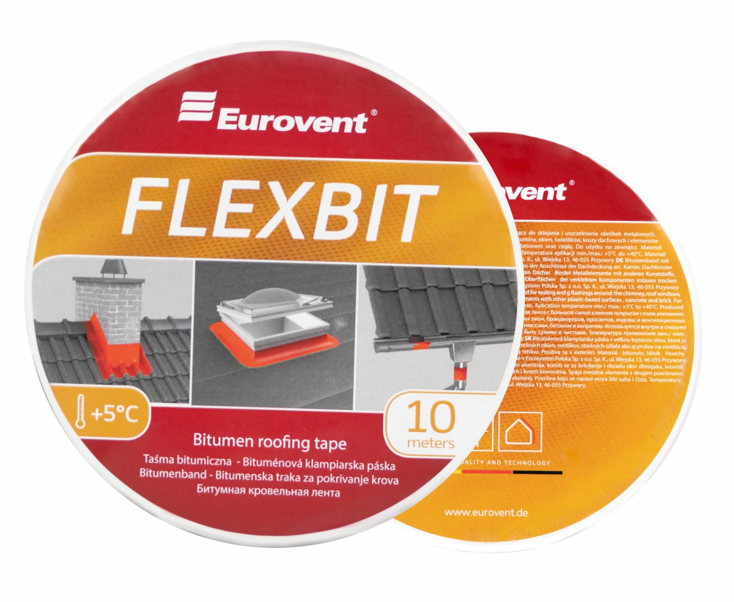 Flexby - Cinta adhesiva para techado (300 mm x 10 metros cuadrados), color marrón