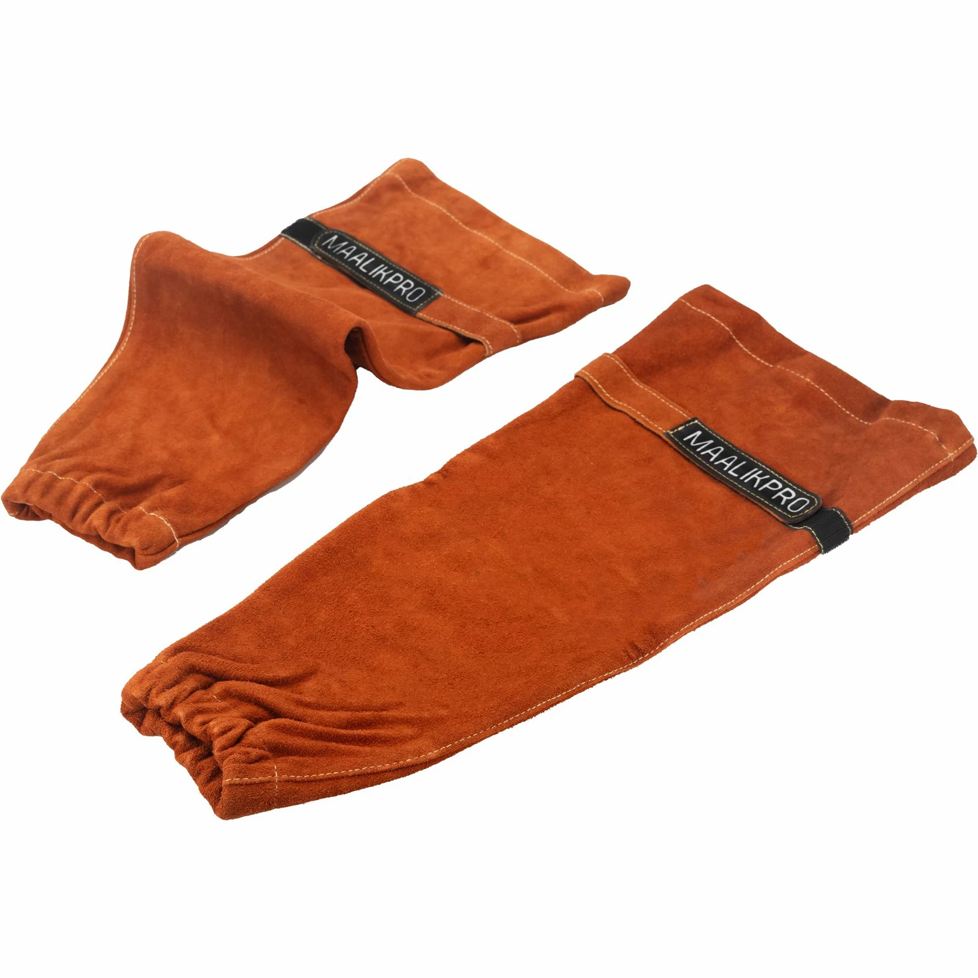Mangas de trabajo de soldadura de cuero, resistentes al calor y al fuego, para hombres y mujeres, ideales para soldadura y trabajo industrial