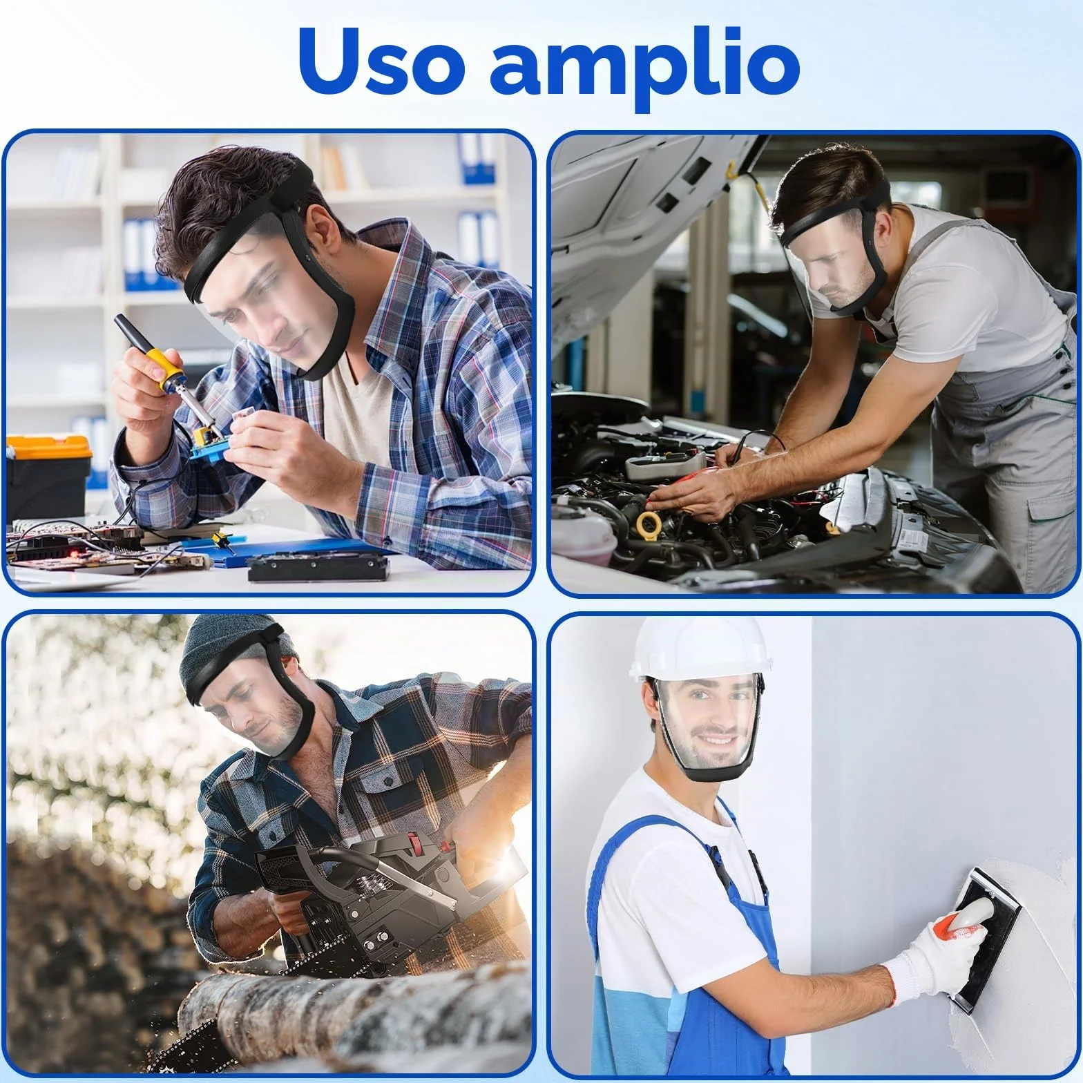 Máscara Deportiva Transparente de Protección Facial Completa
