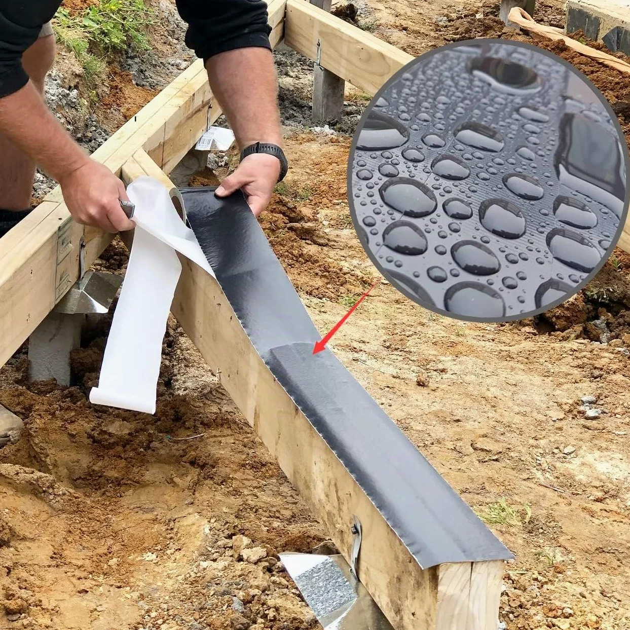 LLPT Cinta de Adhesivas Butilo 51mm x 15m Negro | Cinta Adhesiva Fuerte Extra Gruesa Cinta Autosellante Resistente al Agua para Cubiertas de Madera Costuras