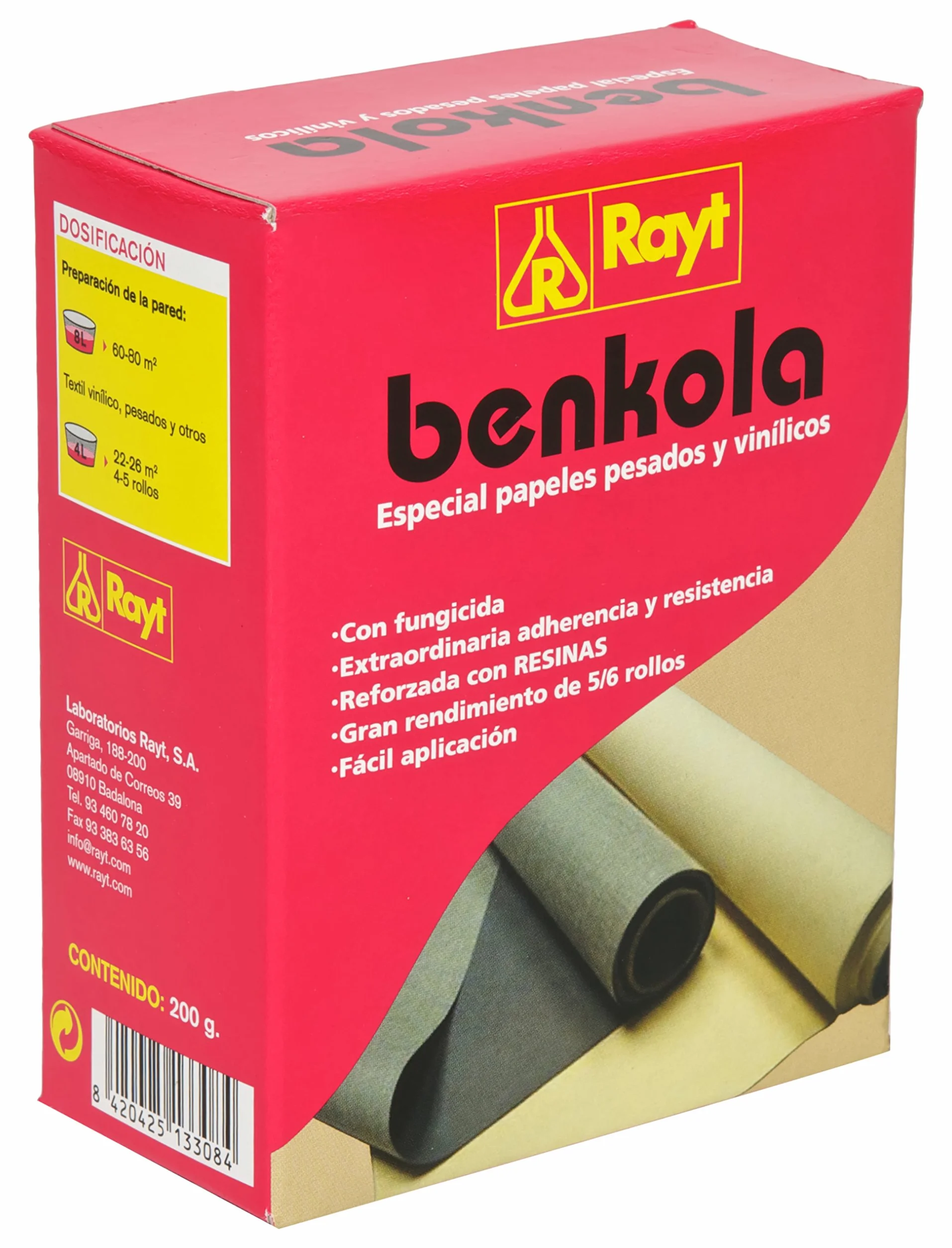 Benkola 133-08 Cola en polvo para pegado de papeles pesados y vinílicos 200gr