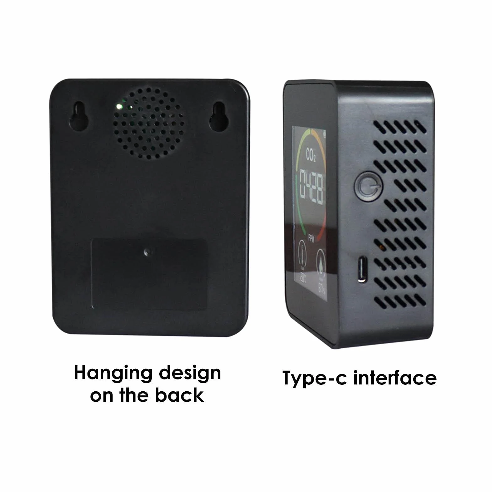 Calidad Aire Detector Co2, Medidor Co2, Comprobador Dióxido Carbono/Humedad/Temperatura, Homologado para Salas, Oficinas Y Diversas Ocasiones
