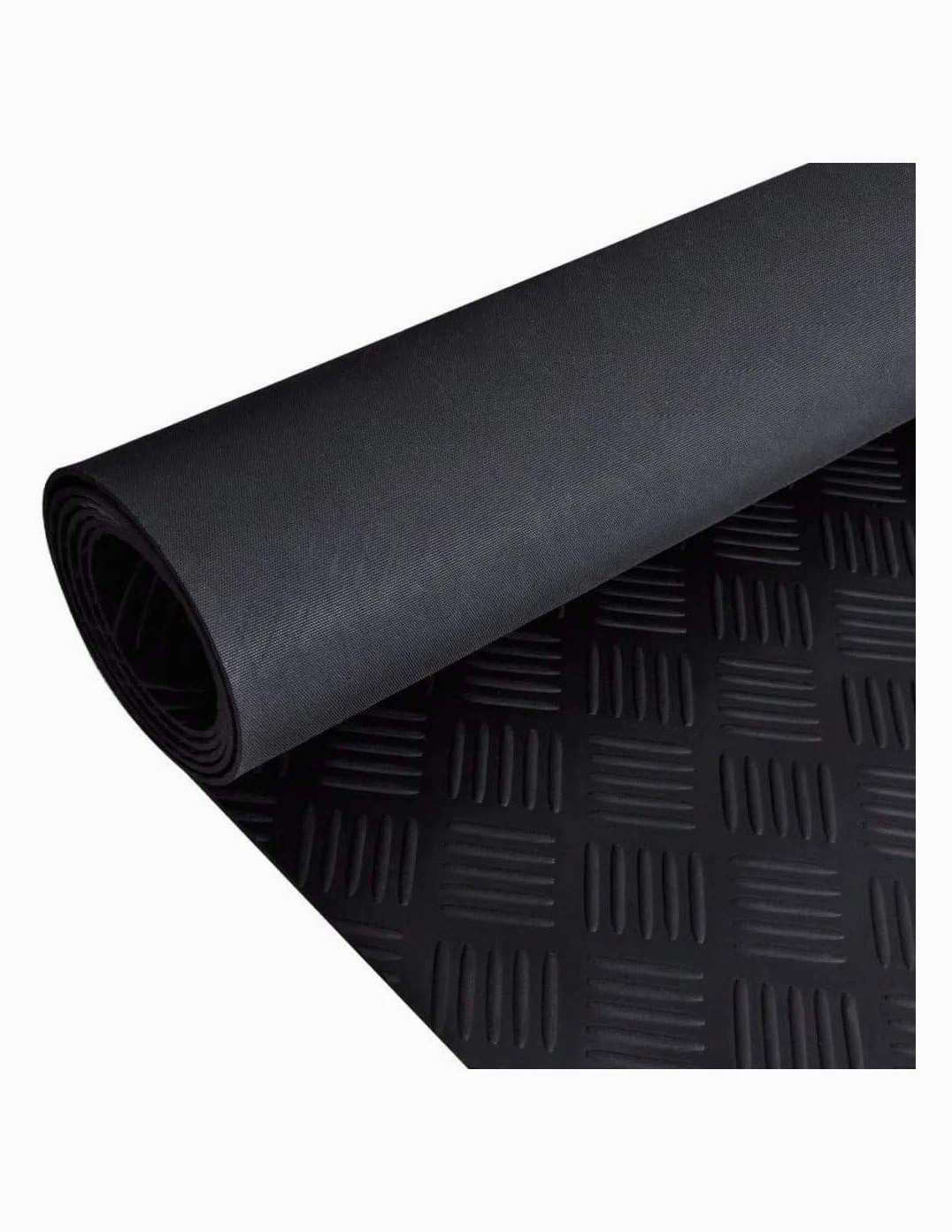 JARDIN202 - Estera Antideslizante Suelo Caucho Goma 3mm | Placa de Cuadros | Varias Medidas | 2X 1 m Placa de Cuadros -