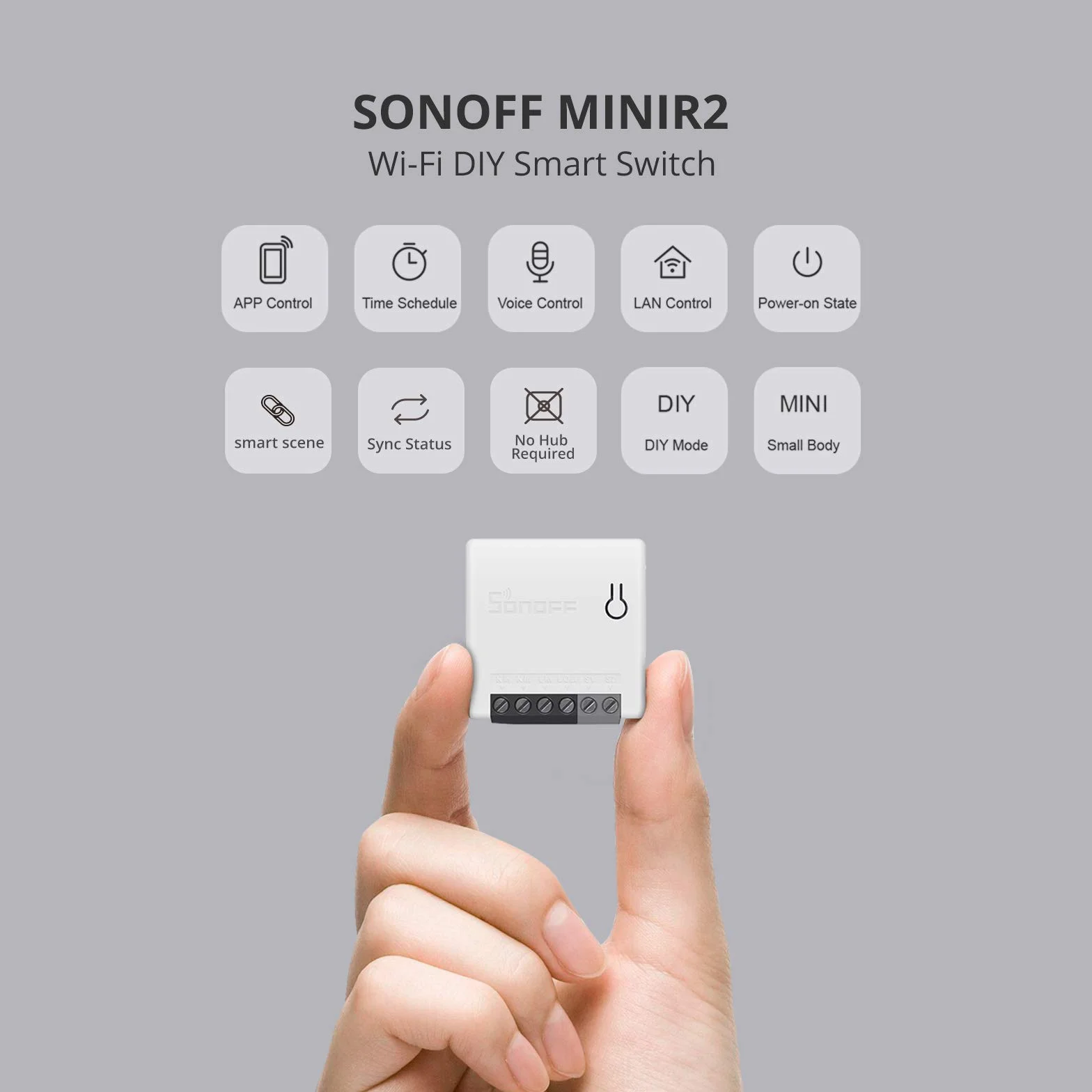 SONOFF MINI R2 5PCS Interruptor Inteligente WiFi para Casa Inteligente Alexa Google Home