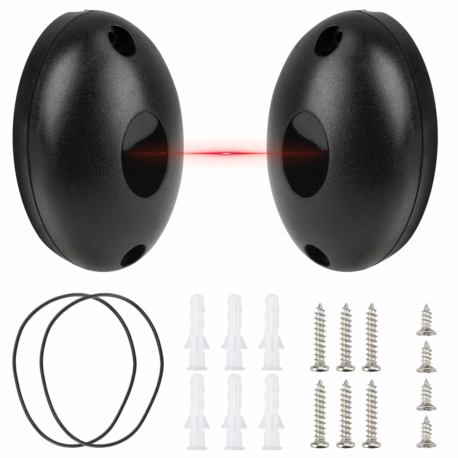 Par de Sensores de Fotocélula, Fotocélula Infrarroja para Puertas Automáticas y Puertas de Garaje, Alcance de 20 Metros, 12/24V AC/DC Compatibles con Sistemas de Seguridad Domésticos